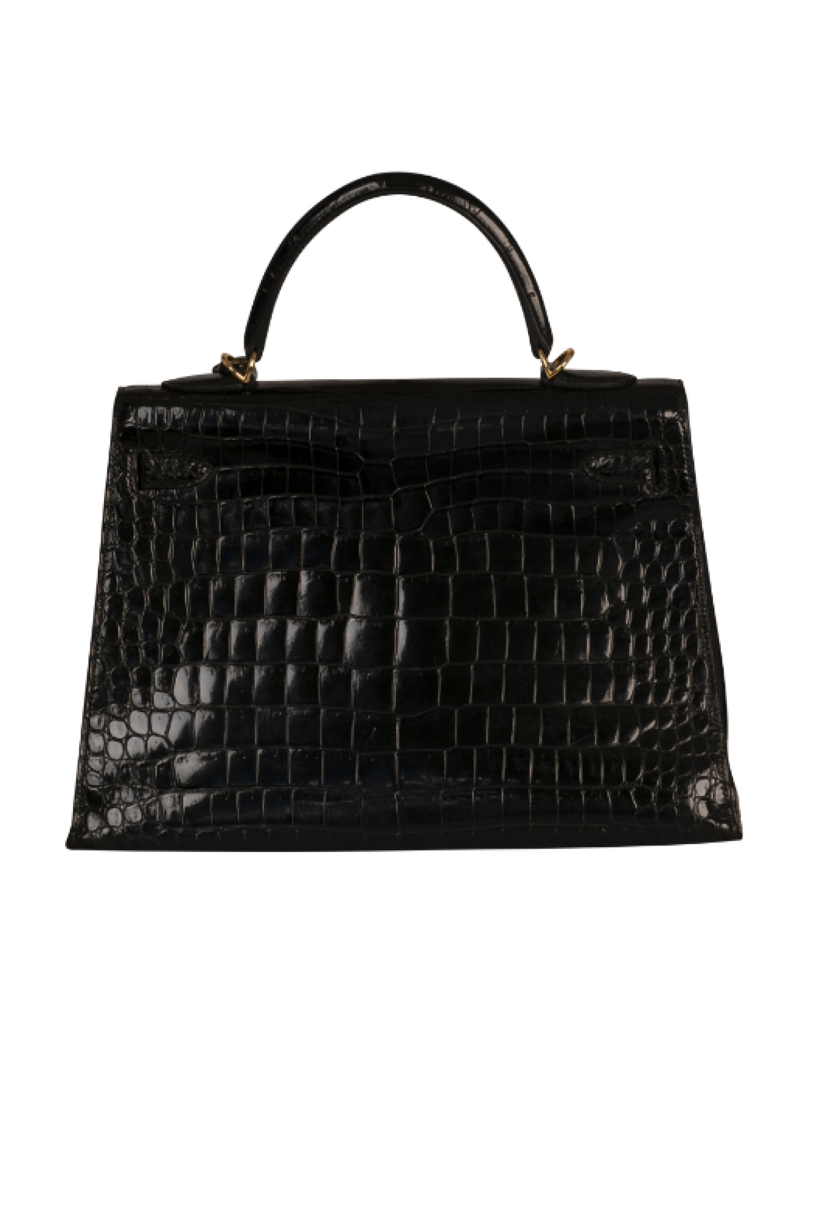 Sac à main Hermès Kelly 32 cm Crocodile Noir