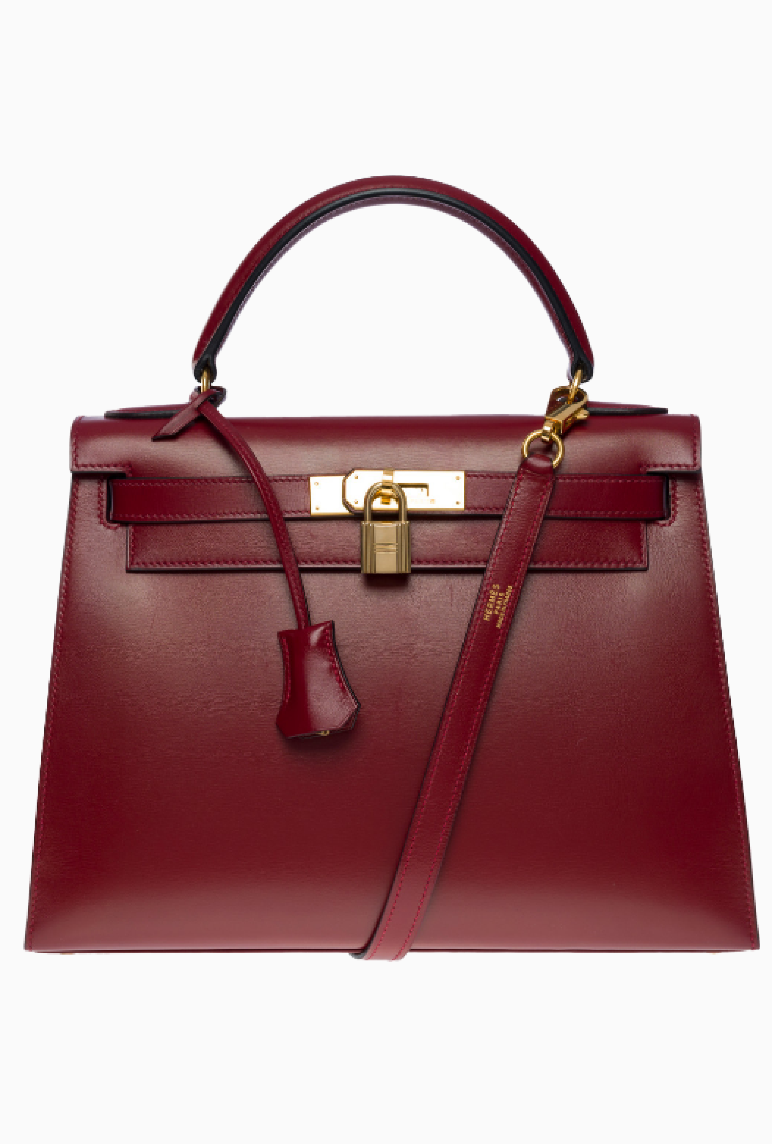 Sac à main Hermès Kelly 32 cm en cuir box rouge H
