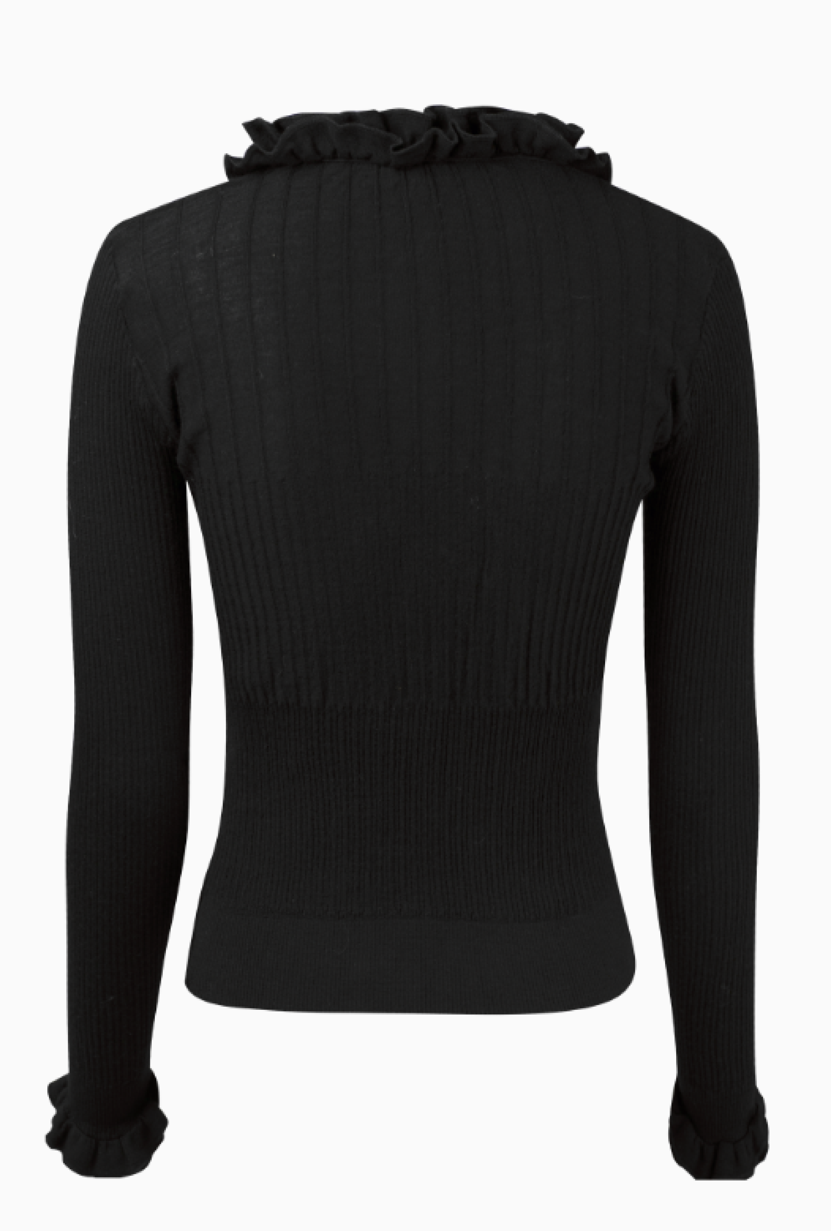 Top Ruffle Noir