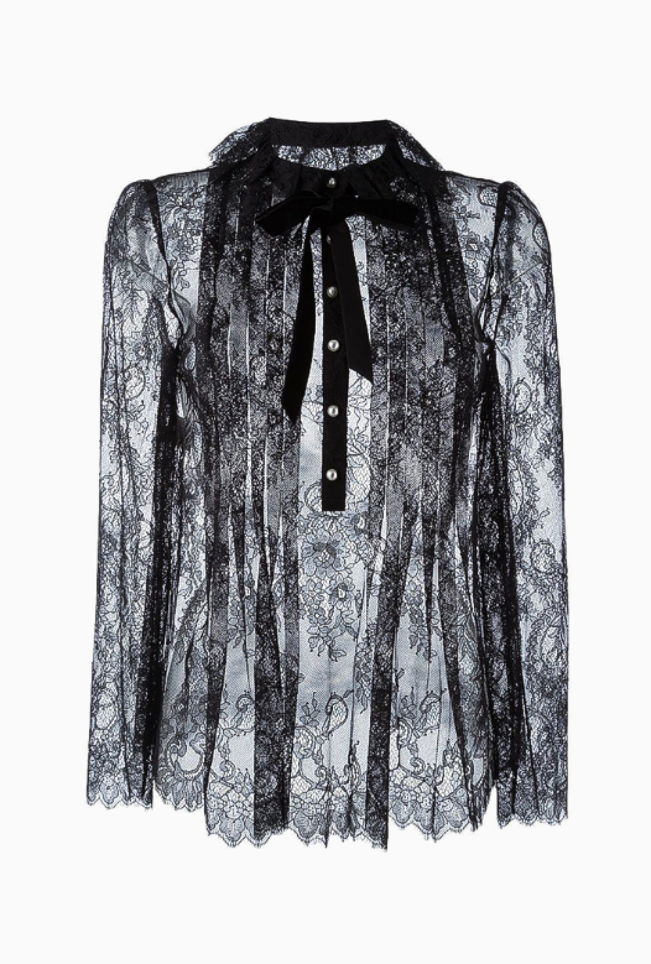 Chemise Dentelle Noire By Lorenzo Serafini