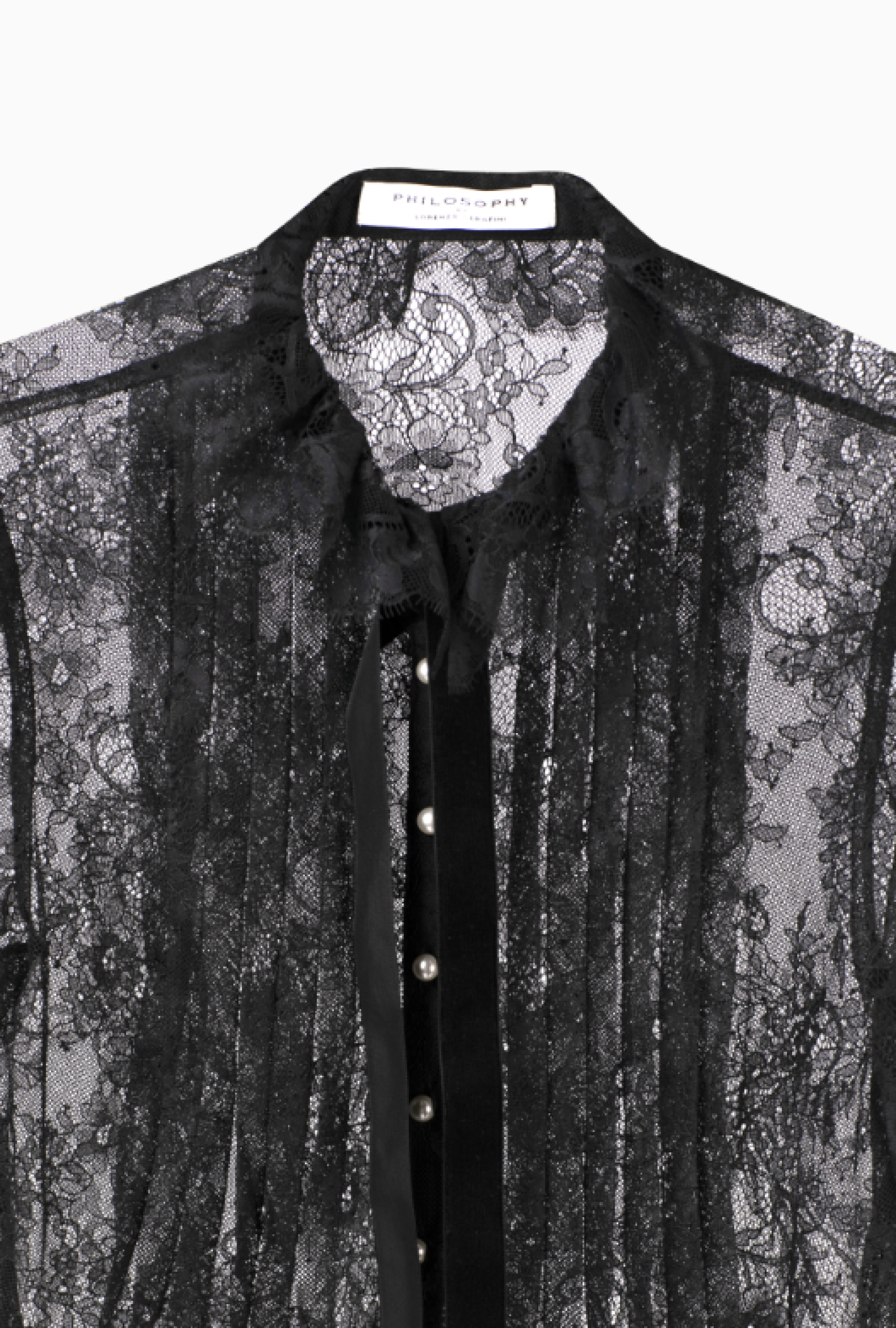 Chemise Dentelle Noire By Lorenzo Serafini