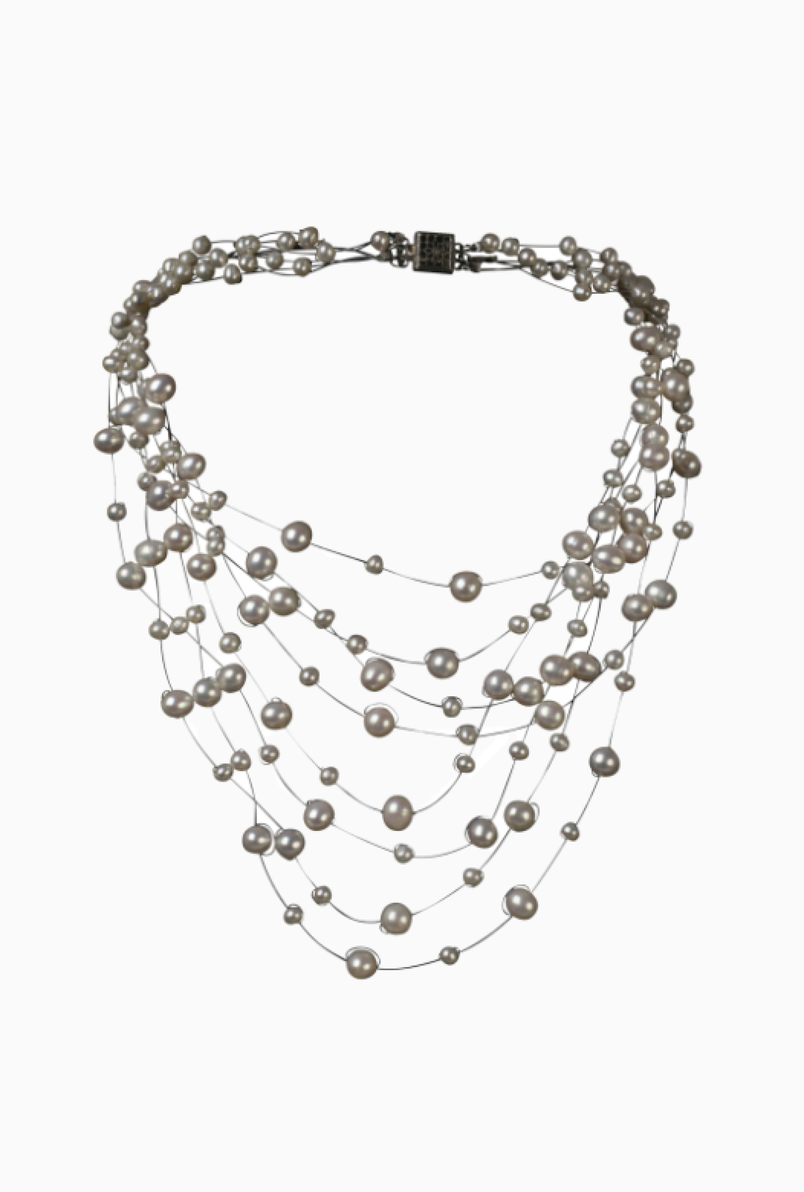 Collier Perles Flottantes