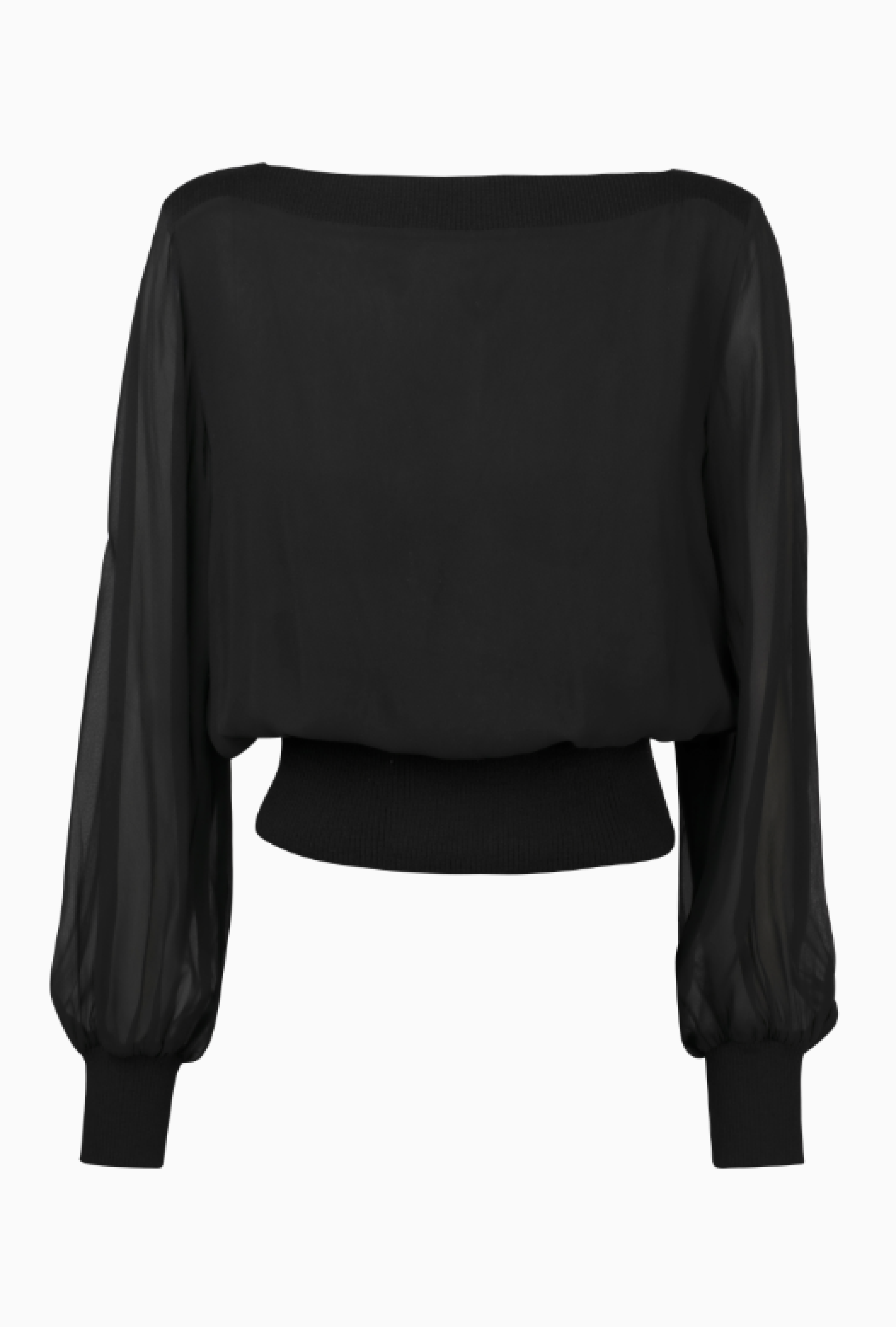 Top Mousseline Noire