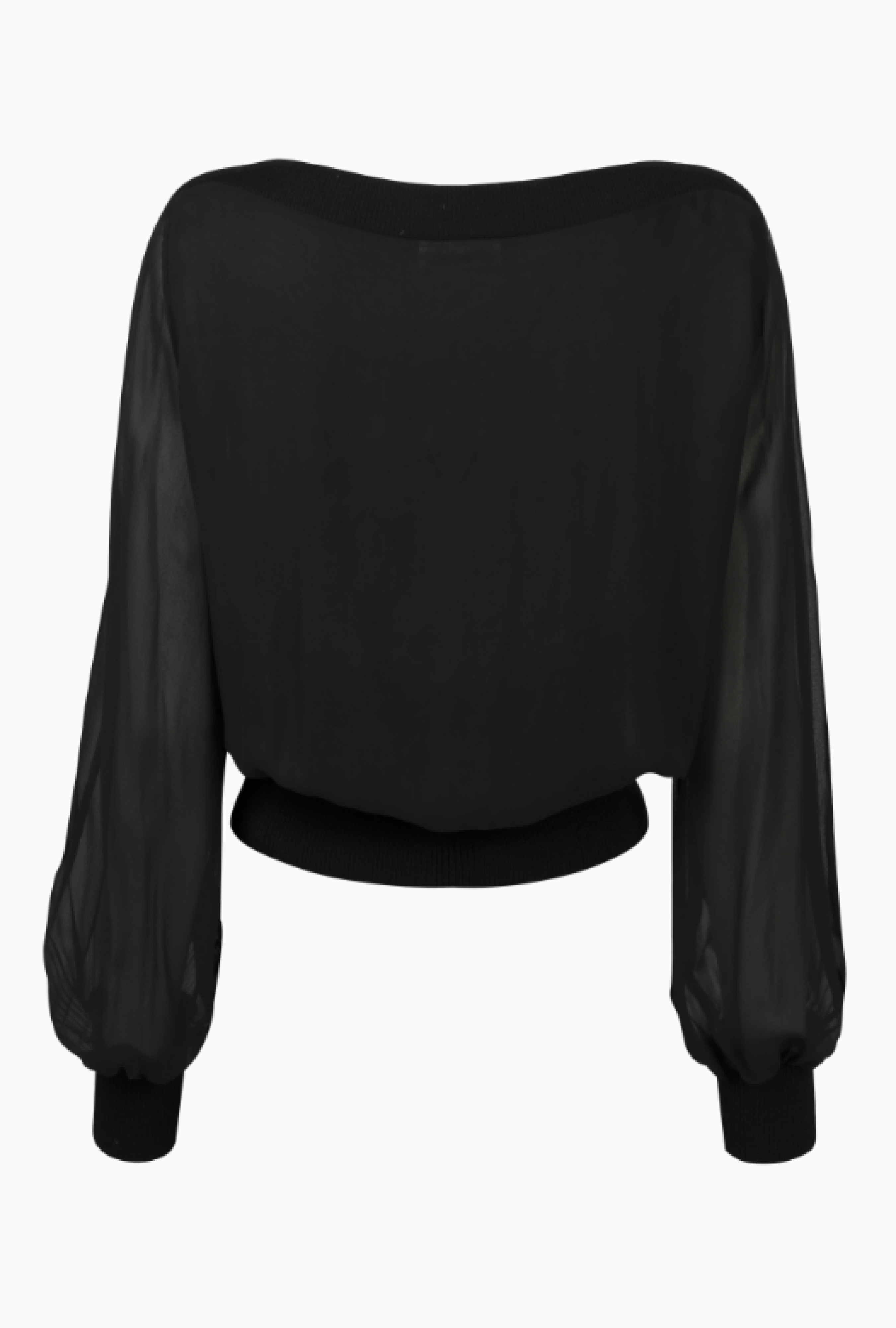 Top Mousseline Noire