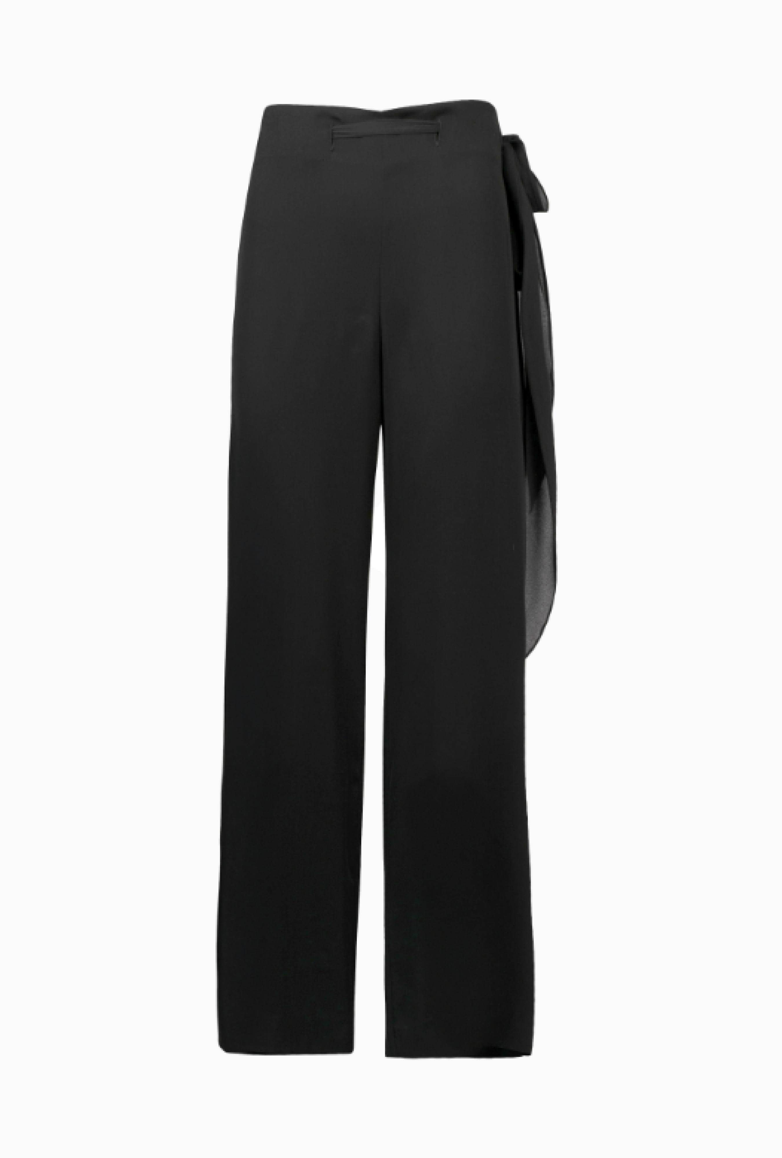 Pantalon Palazzo En Crêpe Noir