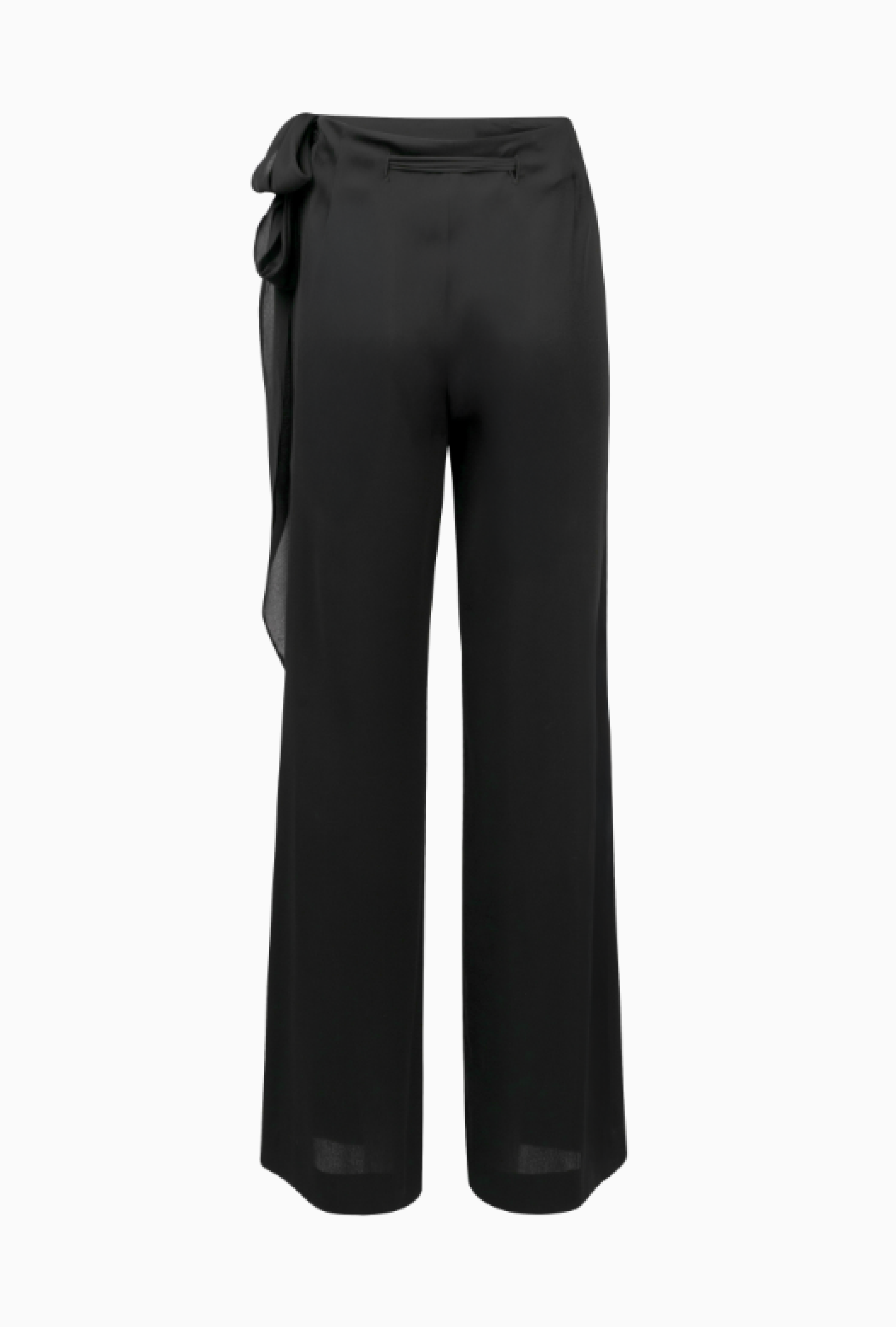Pantalon Palazzo En Crêpe Noir