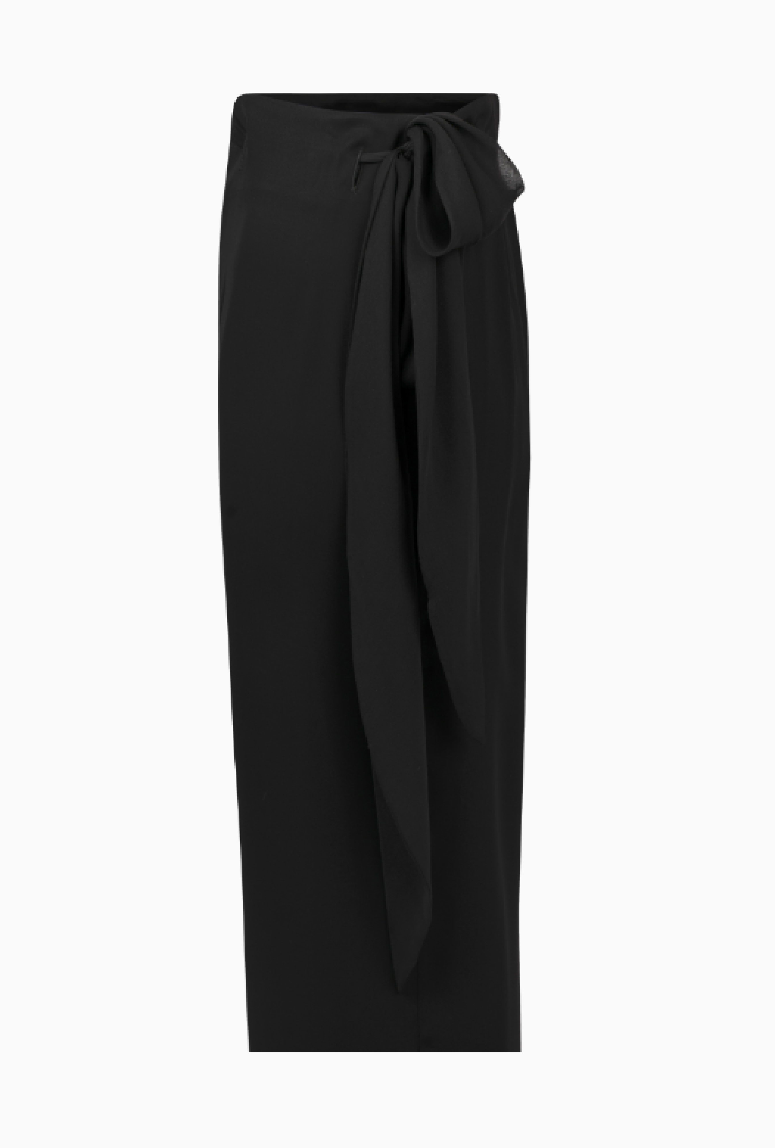 Pantalon Palazzo En Crêpe Noir