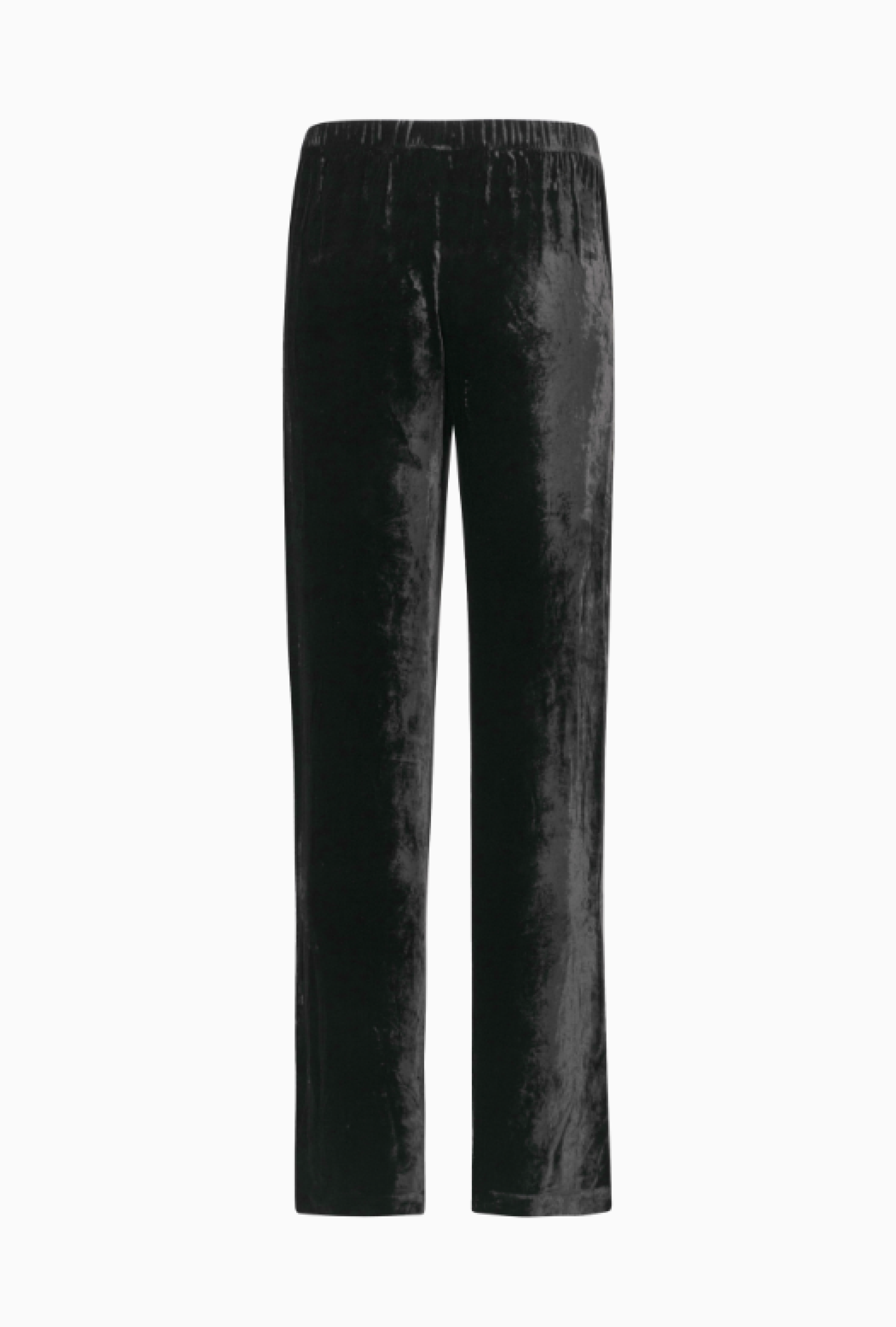 Pantalon Palazzo En Velours Noir