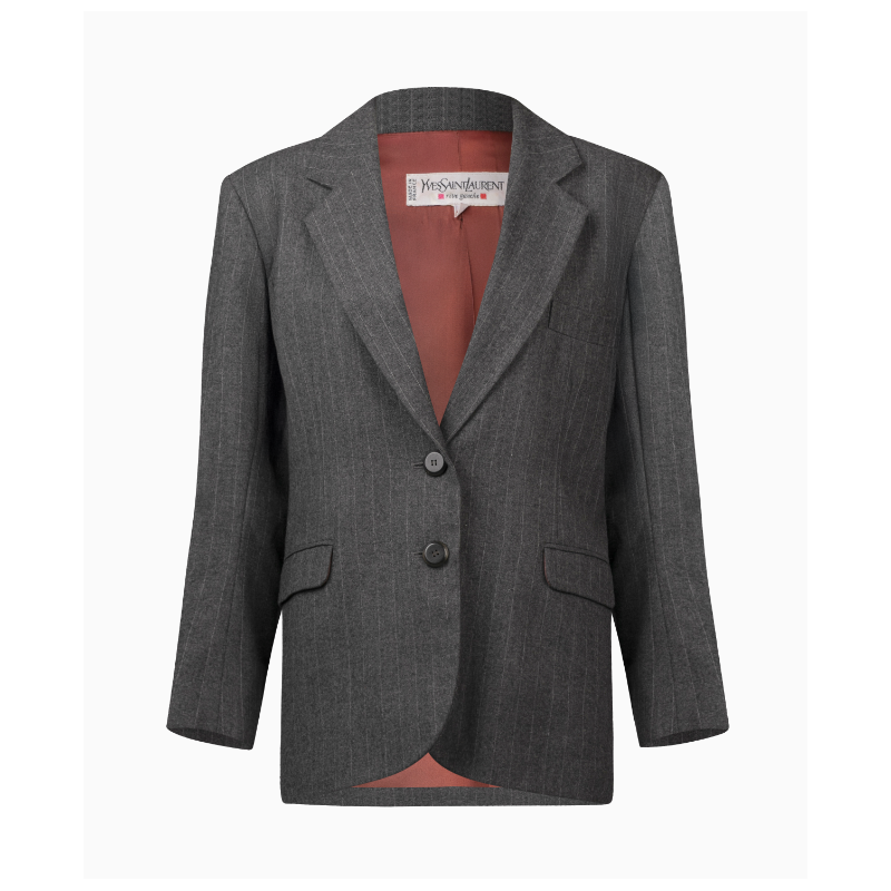 Veste Tailleur Gris Pinstripe