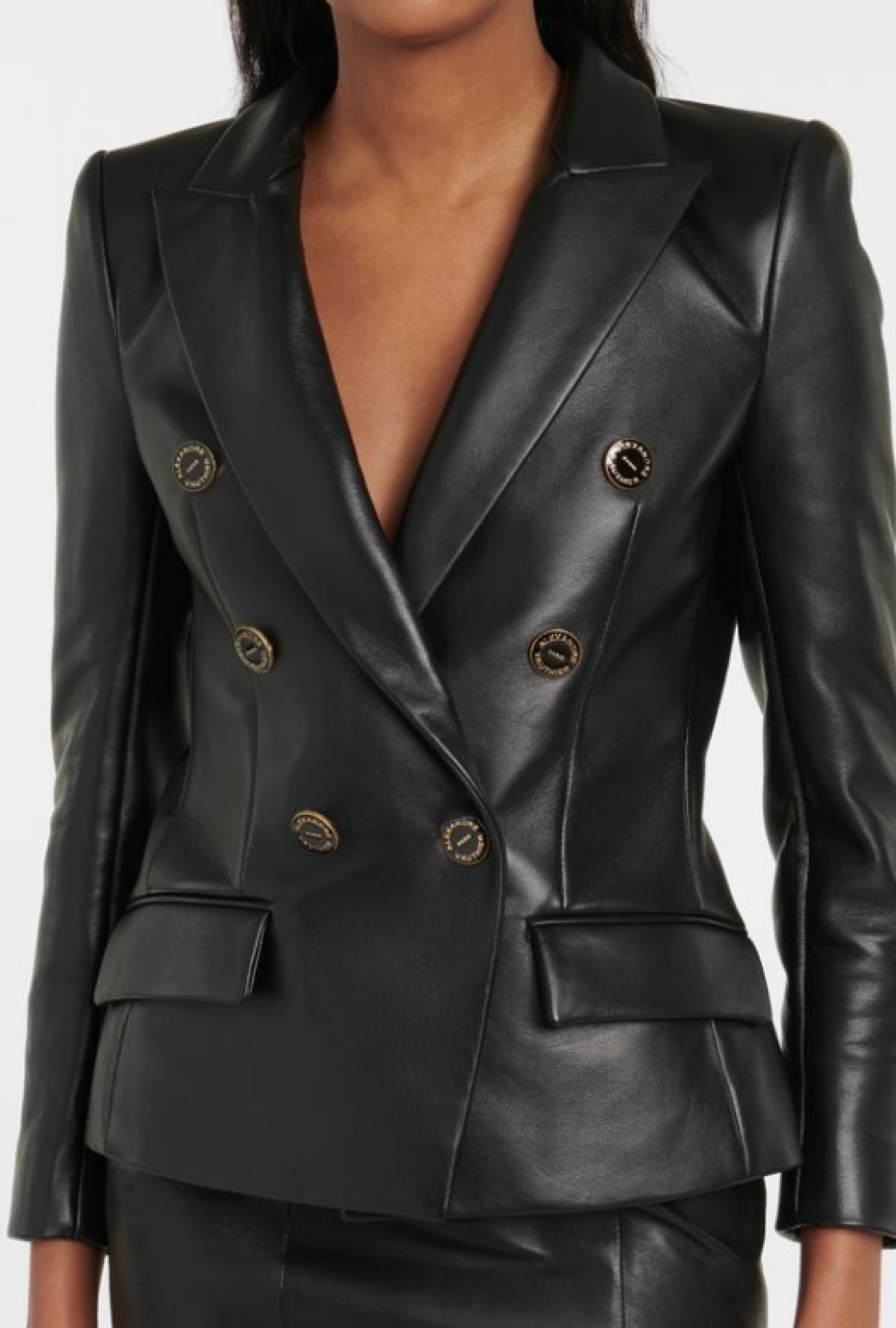 Veste Smoking Cuir Noir