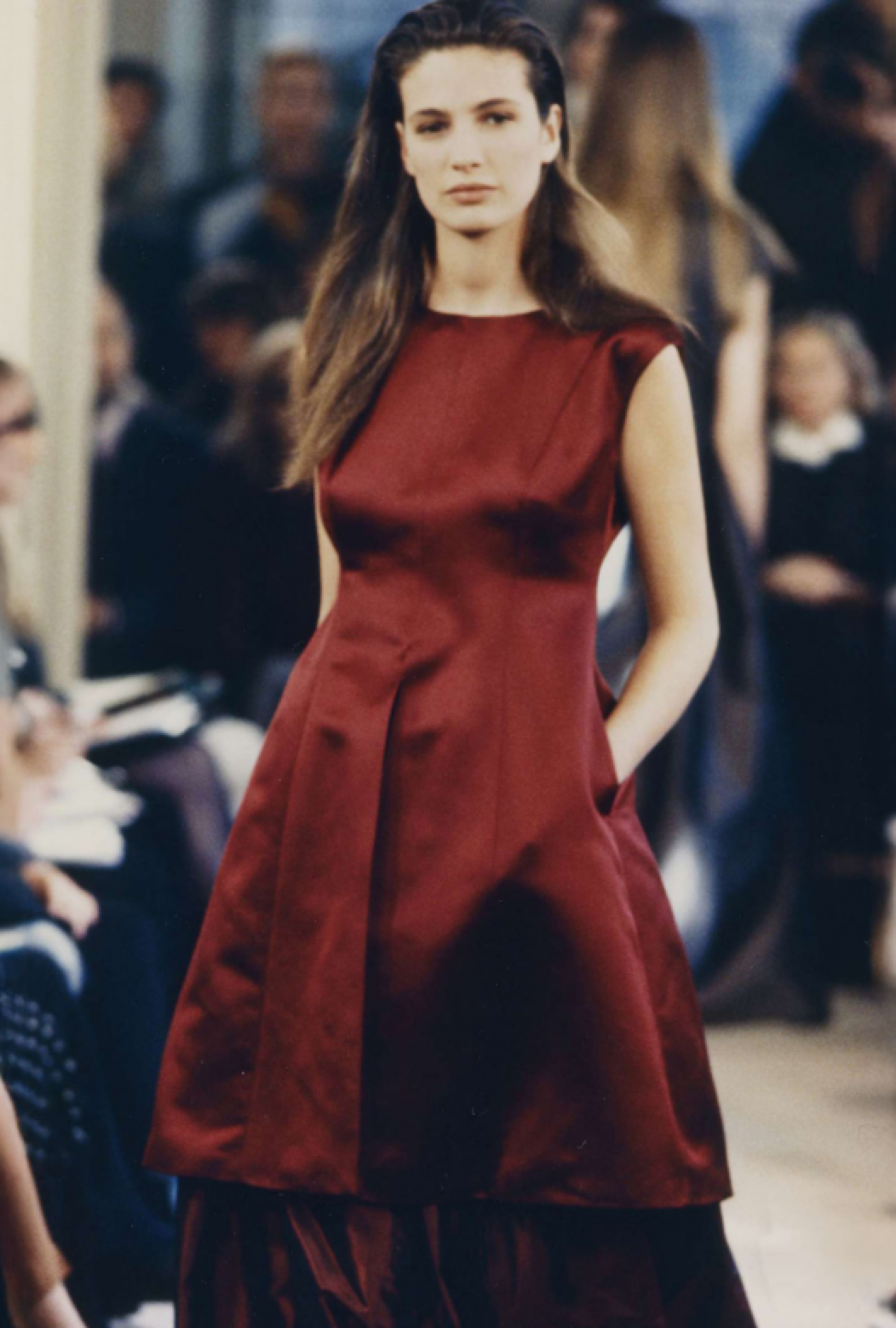 Robe Drapé Satin Bourgogne  Fall 2009