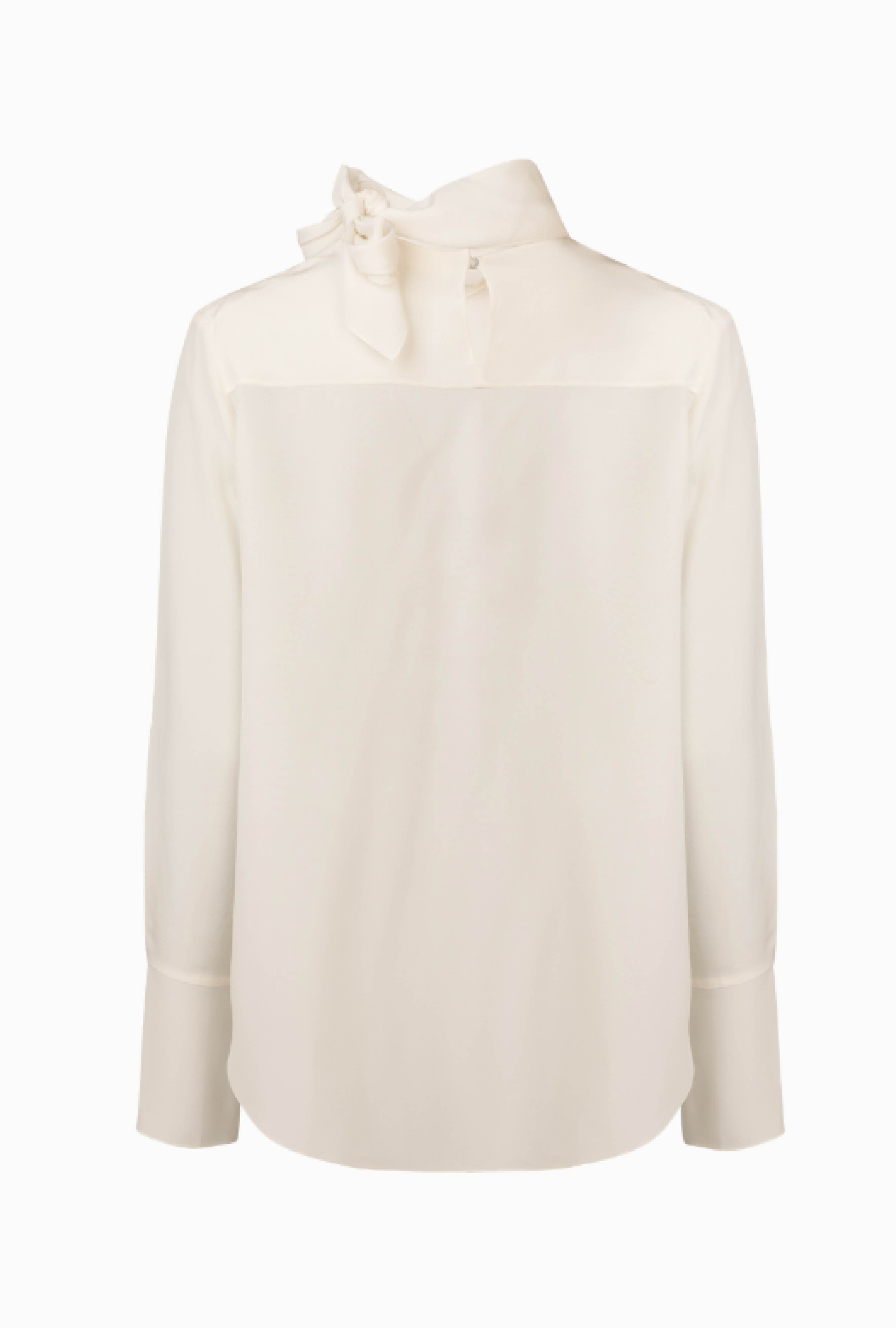 Chemise Crêpe Ivoire À Nœud Col  Fall 2016