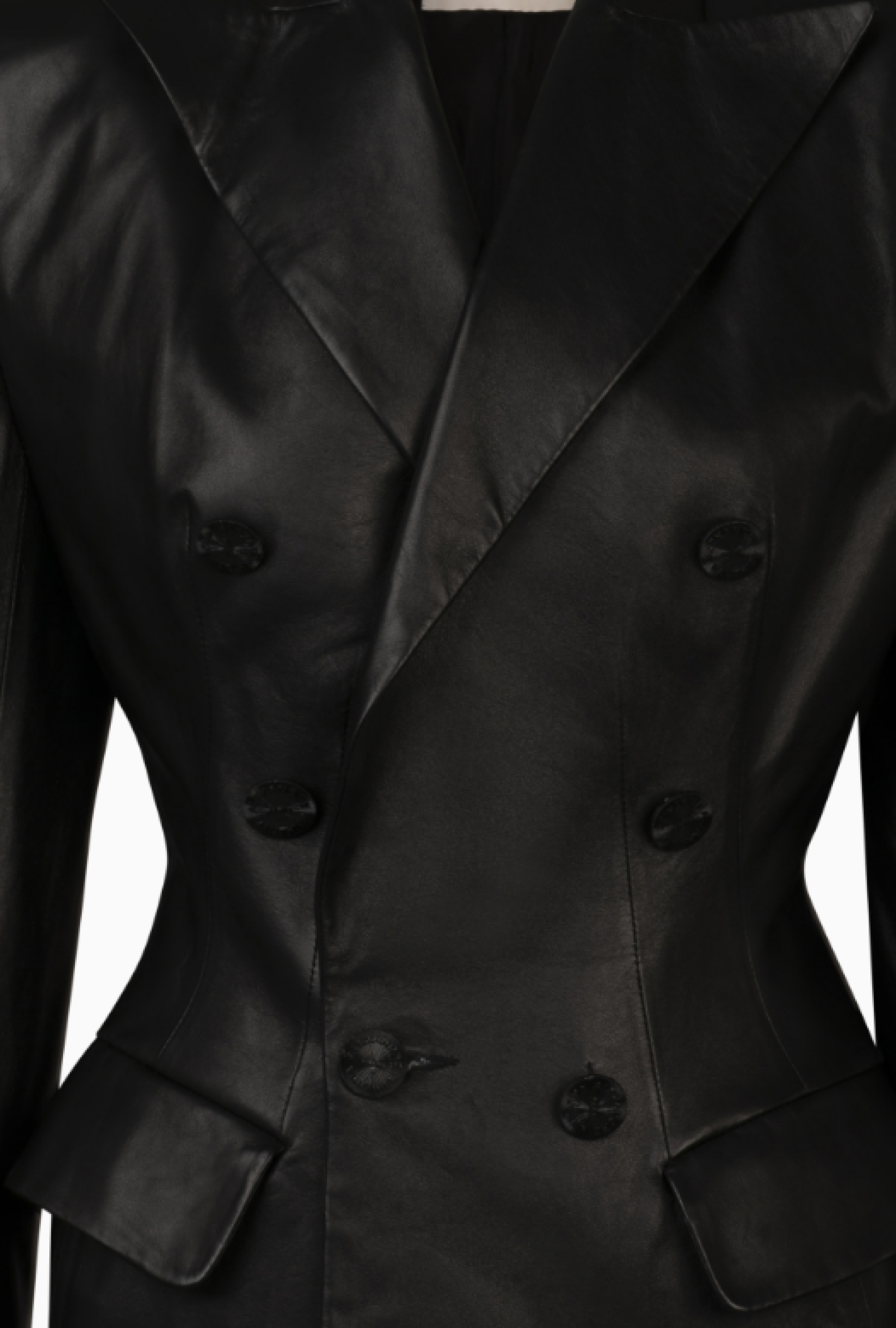 Veste Cuir Double-boutonnage Iconique