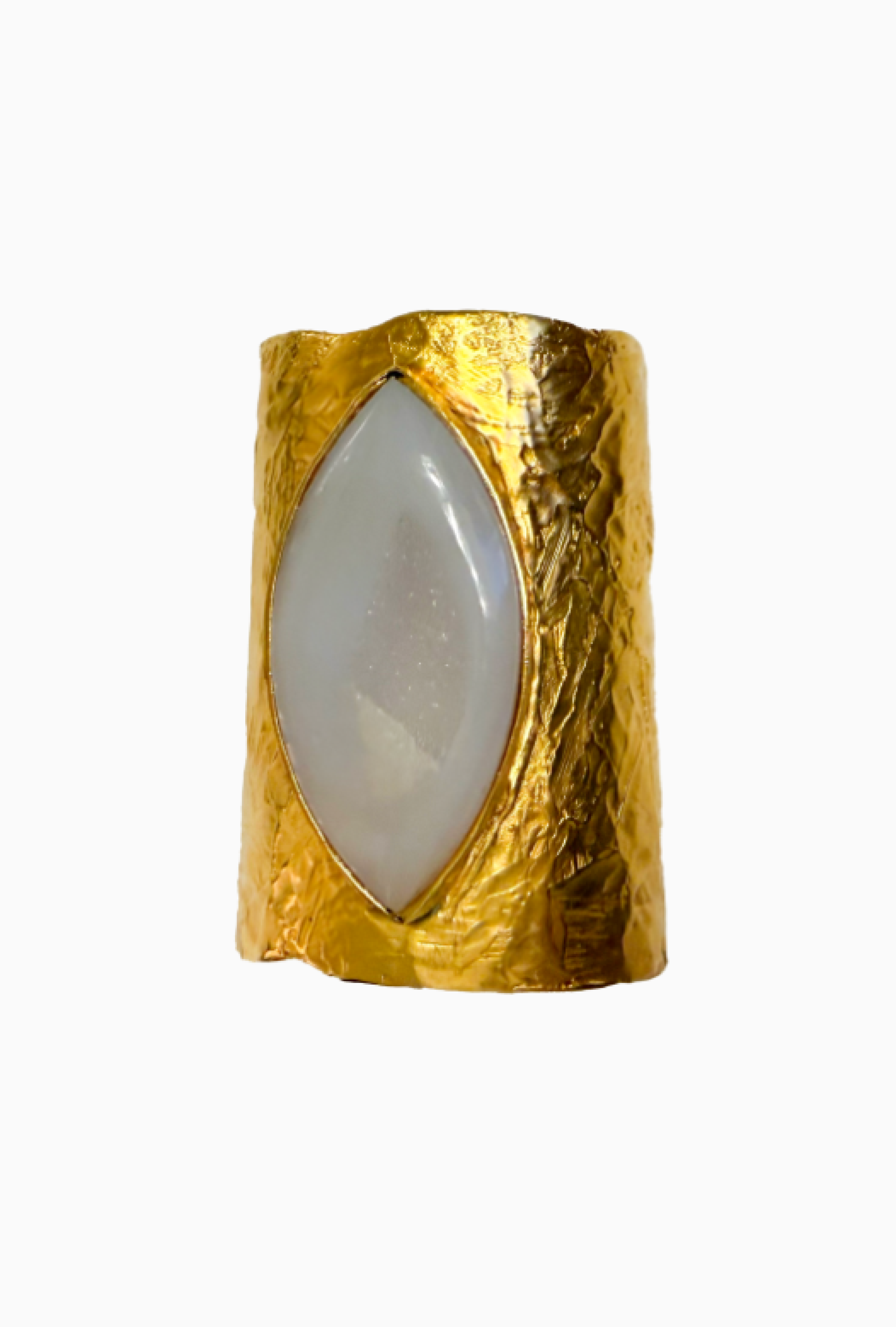Manchette Gold Plated Bronze With Moonstone