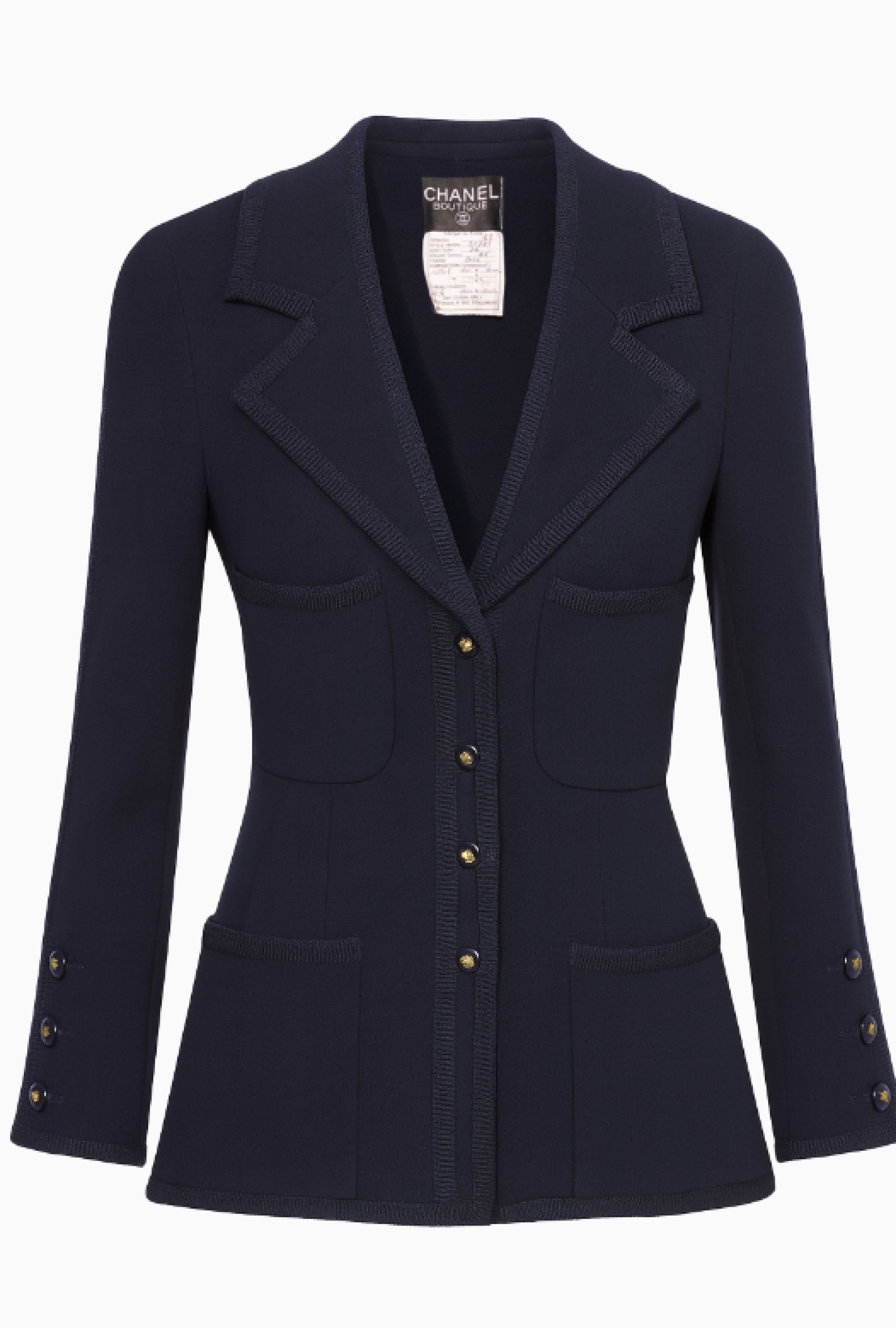 Veste Tweed Bleu Marine Fall 1995