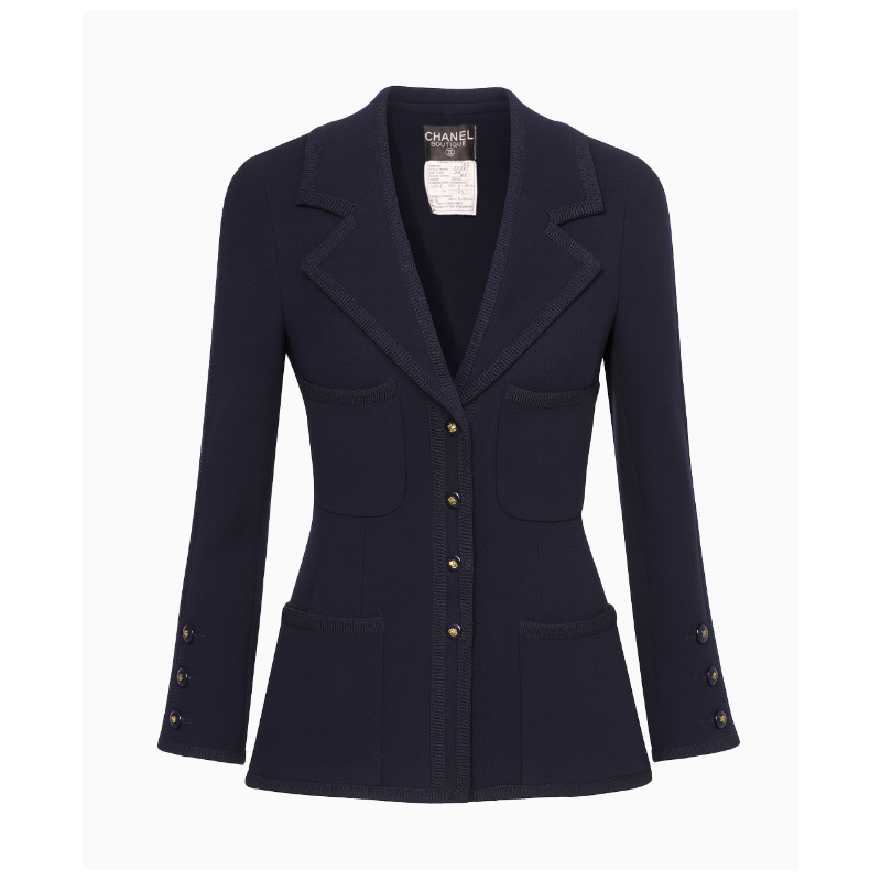 Veste Tweed Bleu Marine Fall 1995