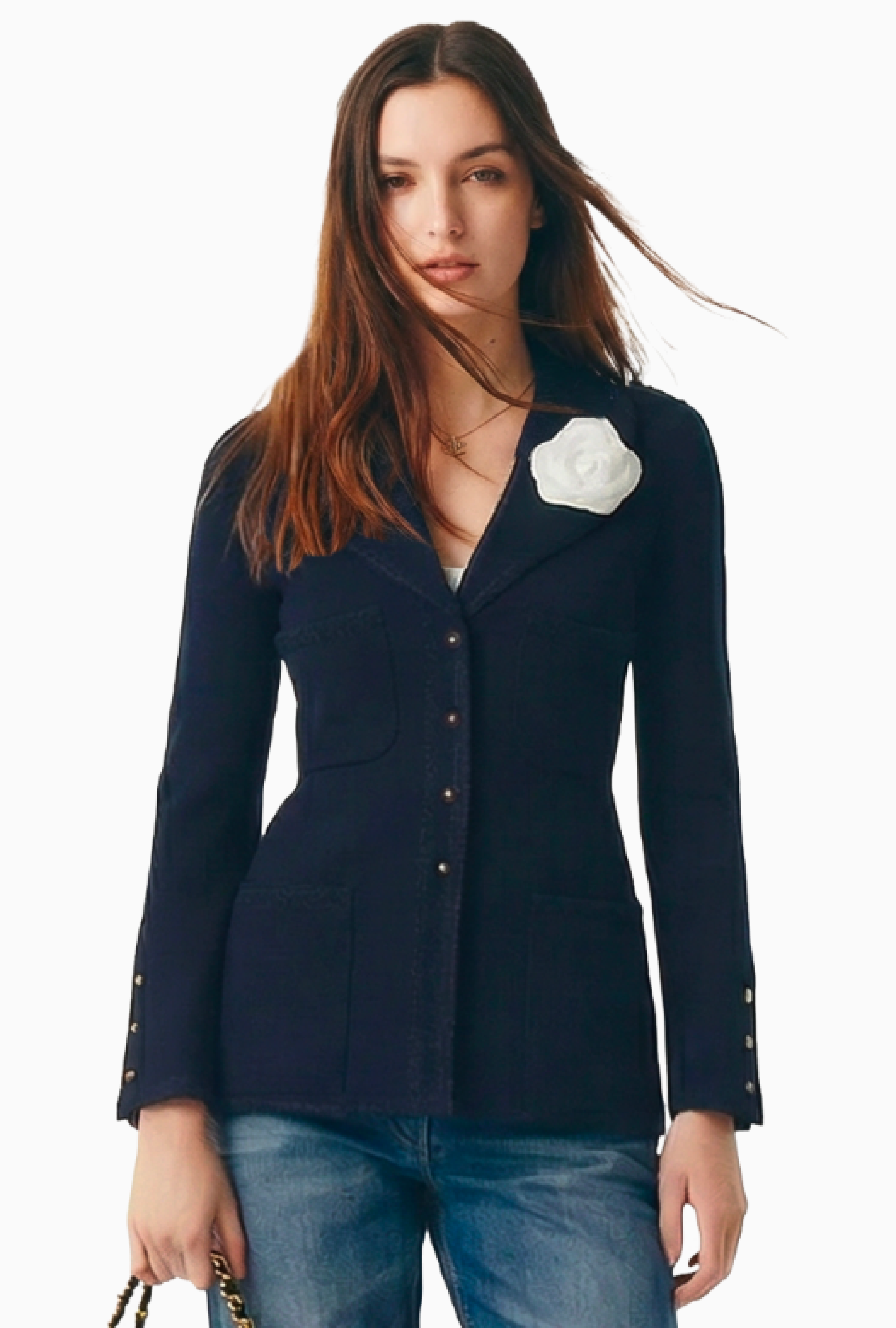 Veste Tweed Bleu Marine Fall 1995