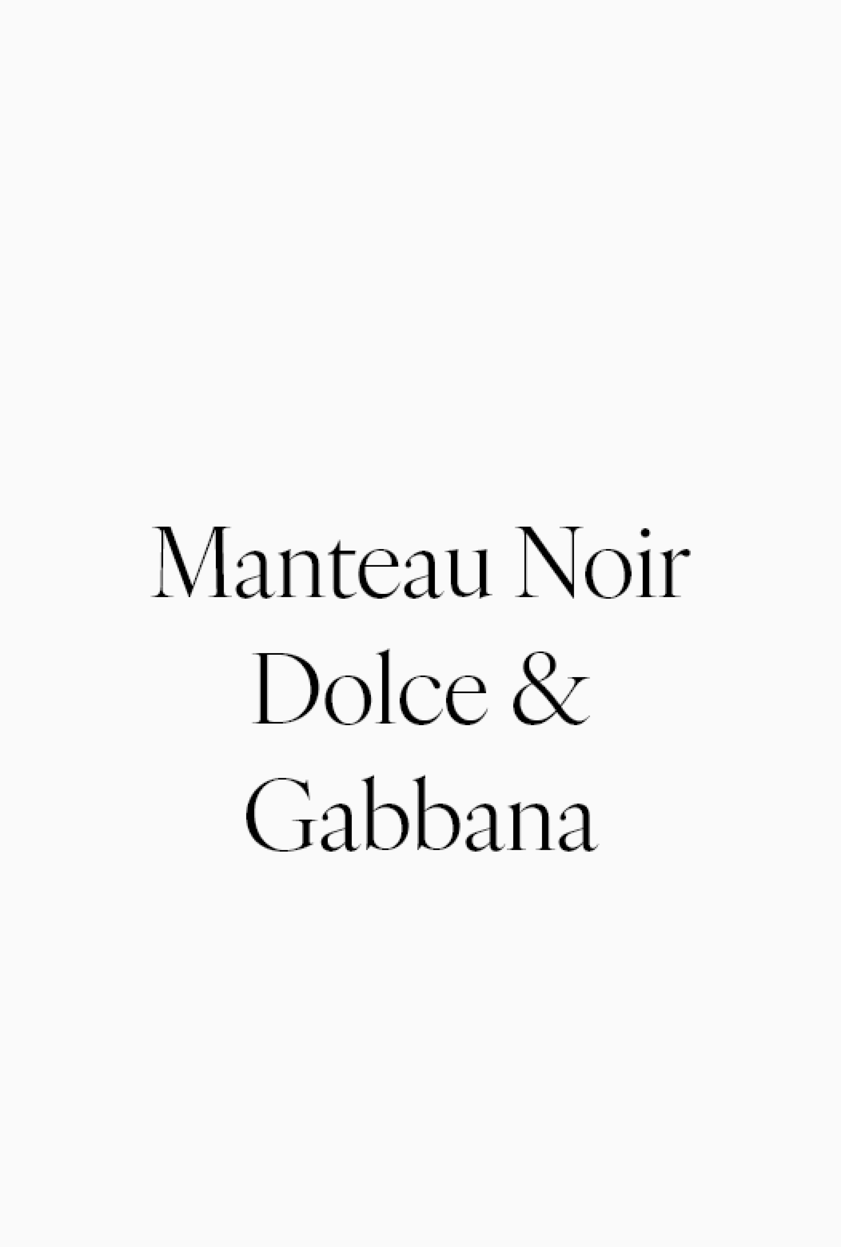 Manteau Noir - VENDU