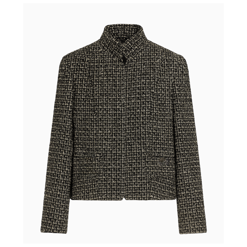 Veste Tweed Croisé Graphite