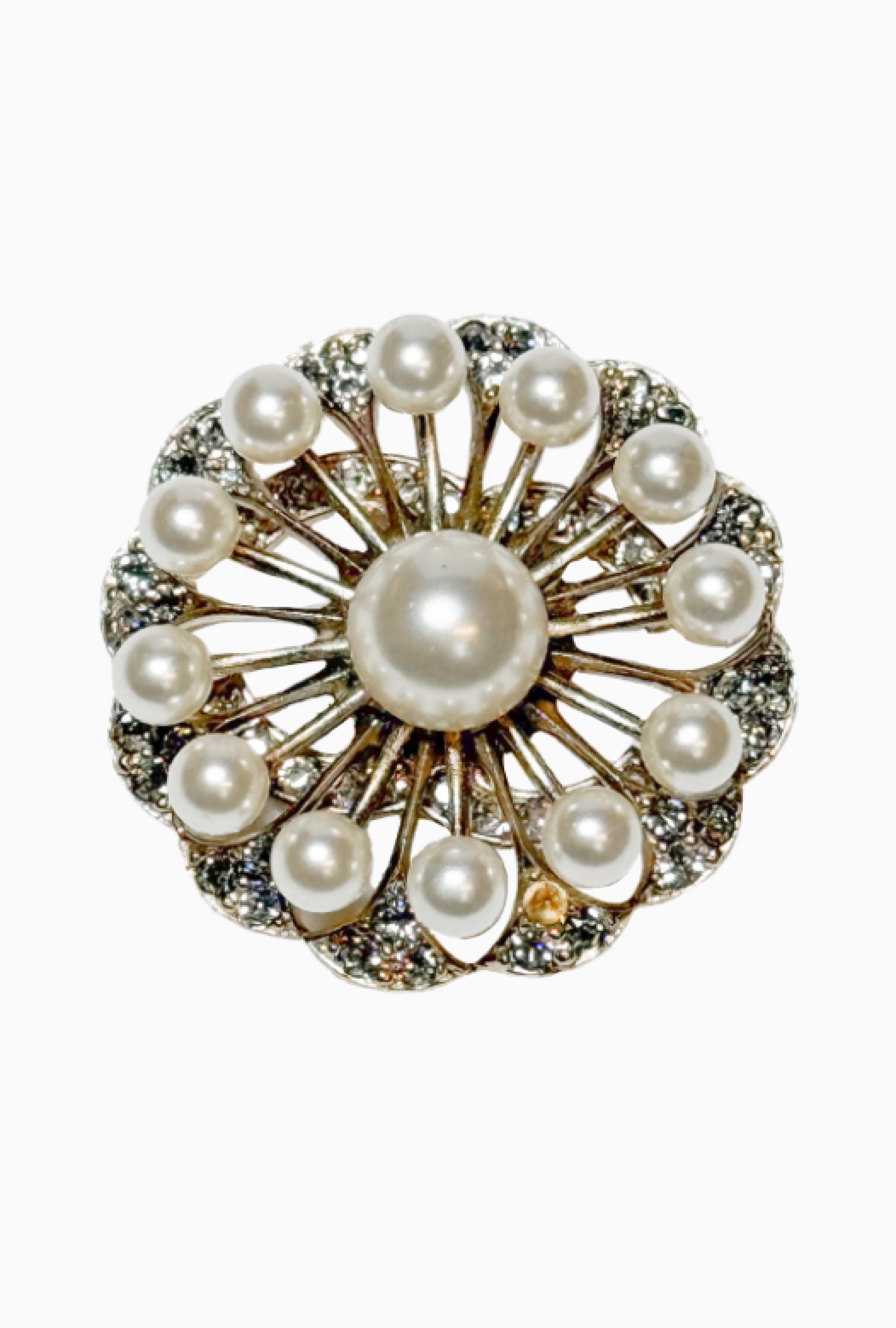 Broche Rosace De Perles