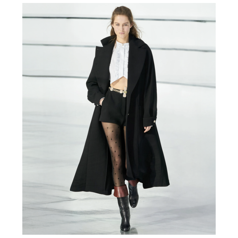 Manteau Croisé Noir Iconique FW 2020 By Virginie Viard