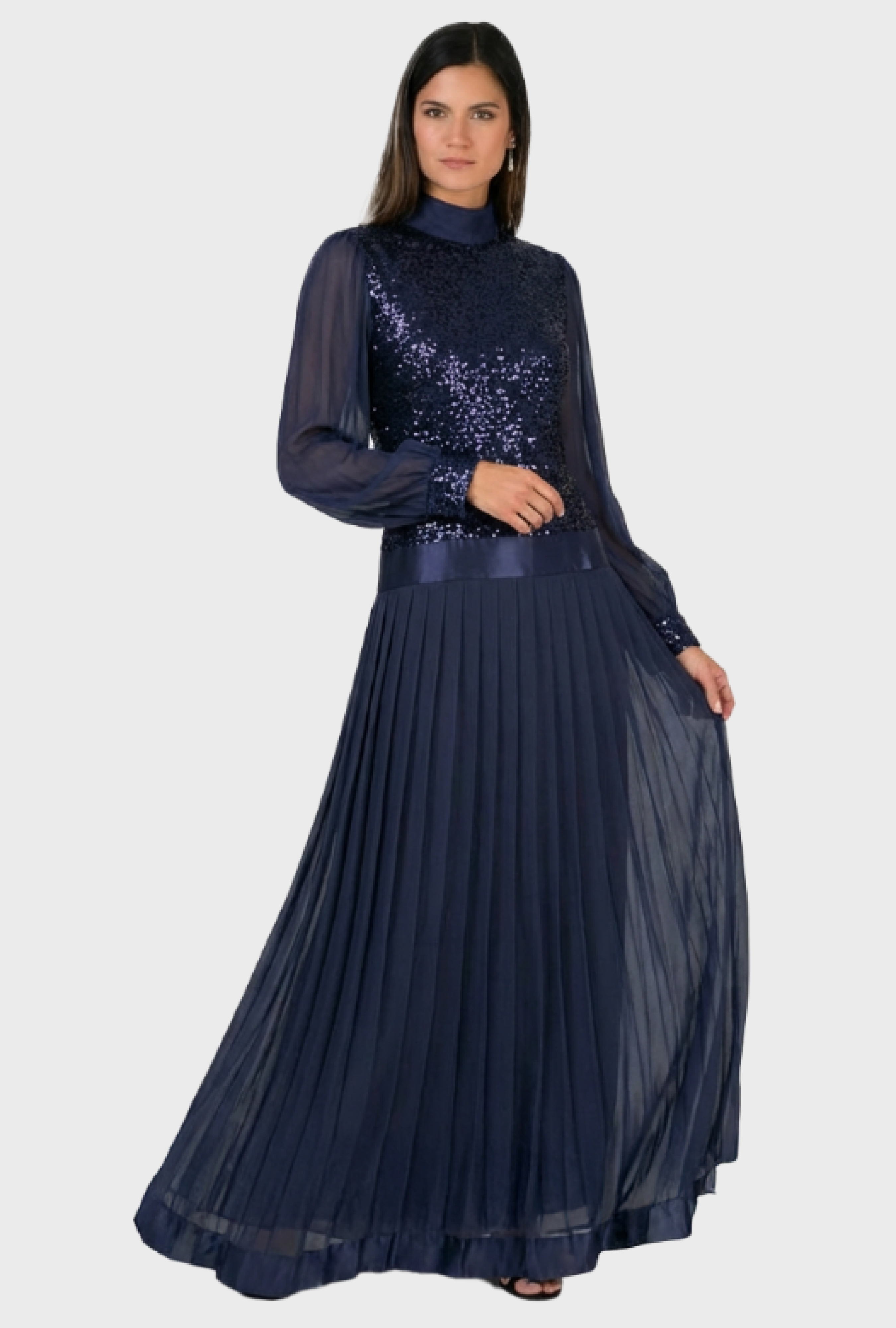 Robe Sequins Nuit Profonde