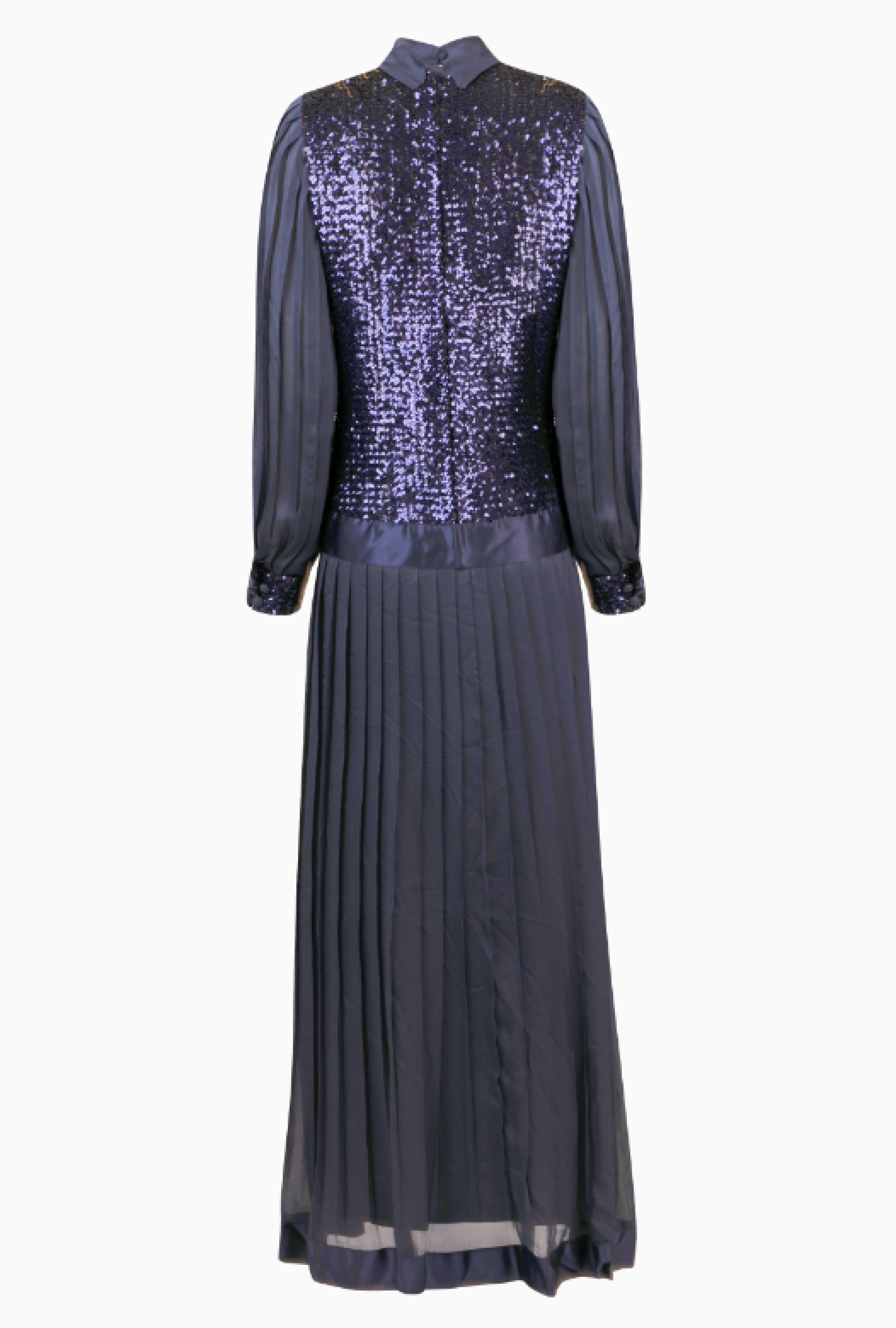 Robe Sequins Nuit Profonde
