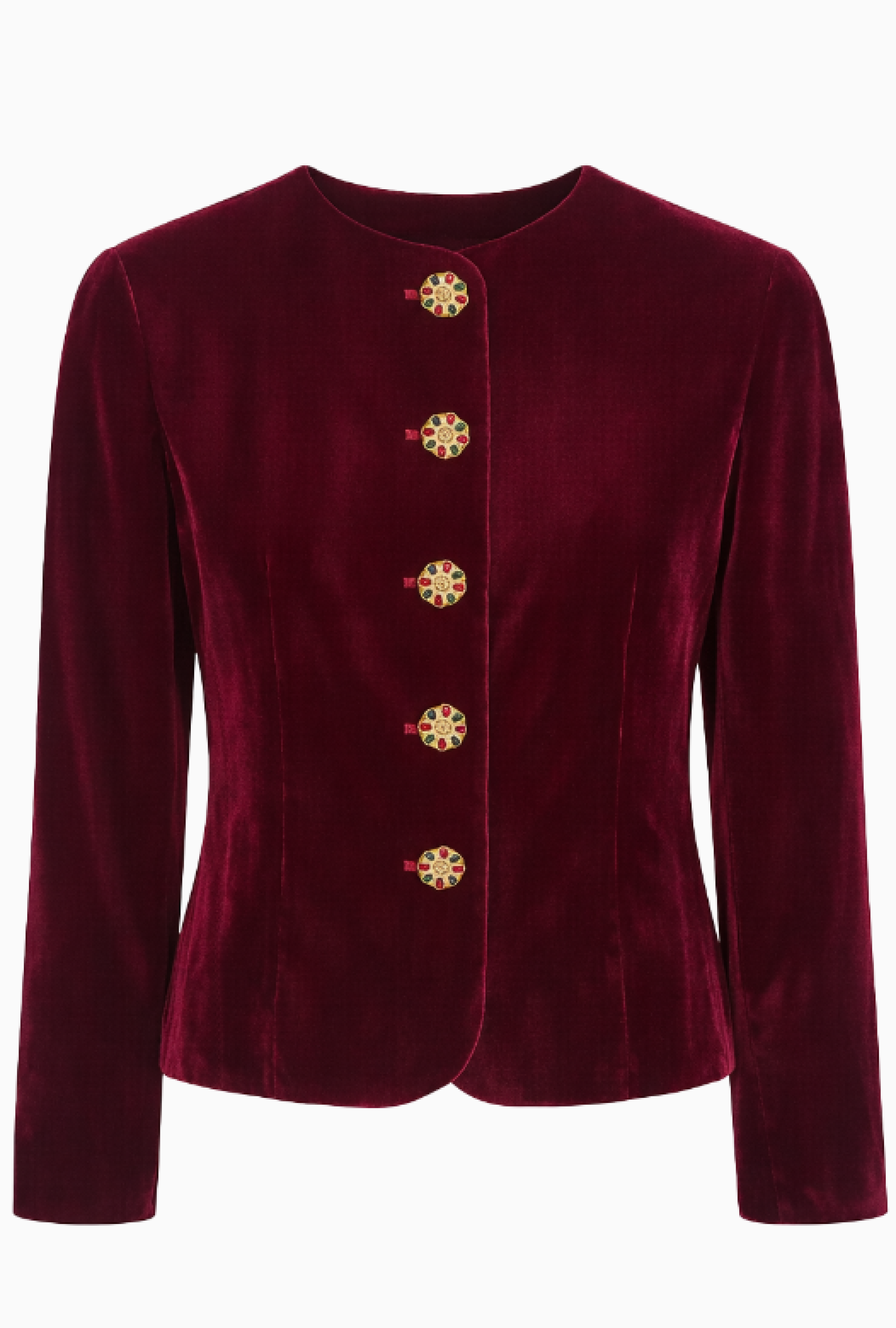 Veste Rouge Velours Bijou
