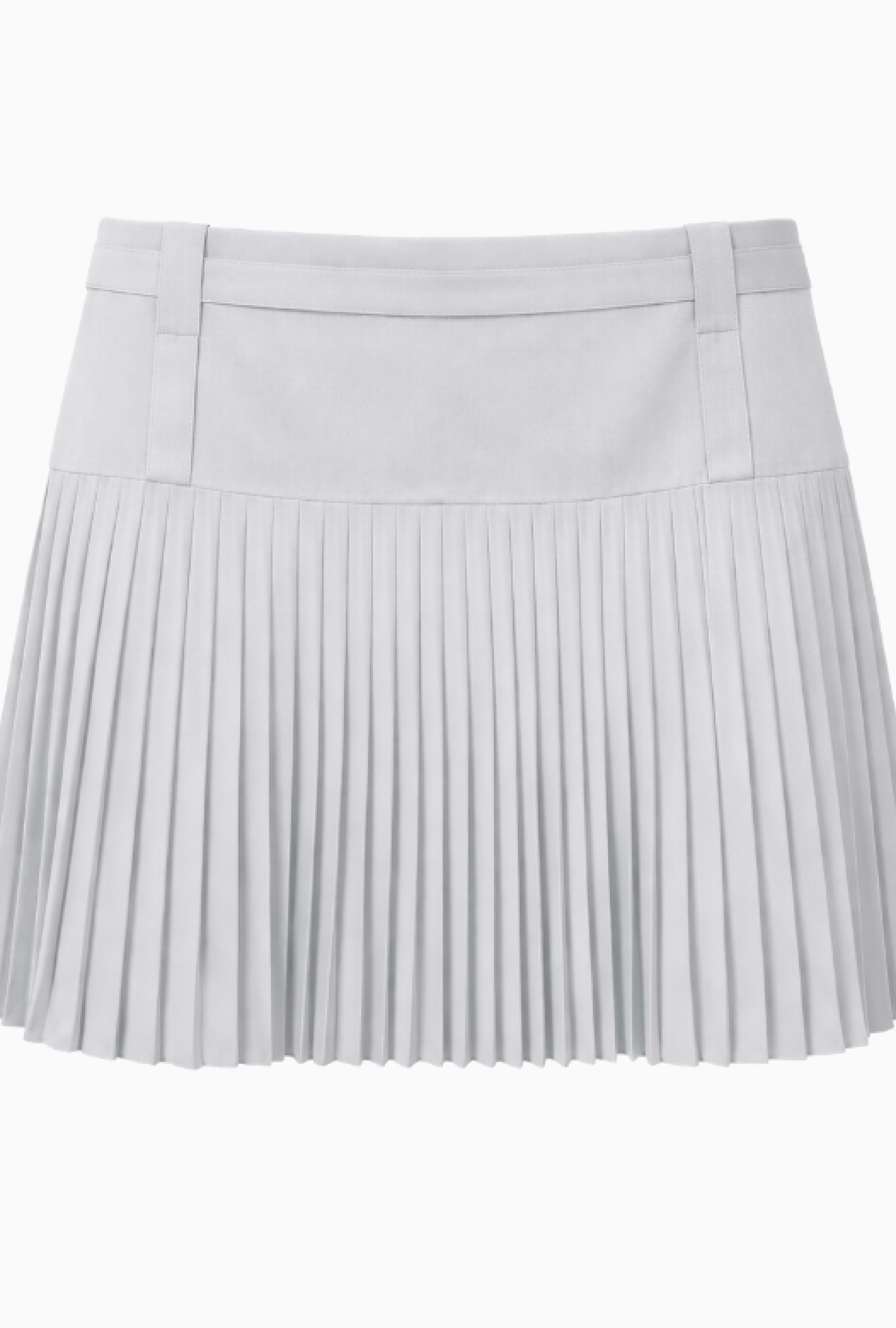 Jupe Plissé Gris Clair