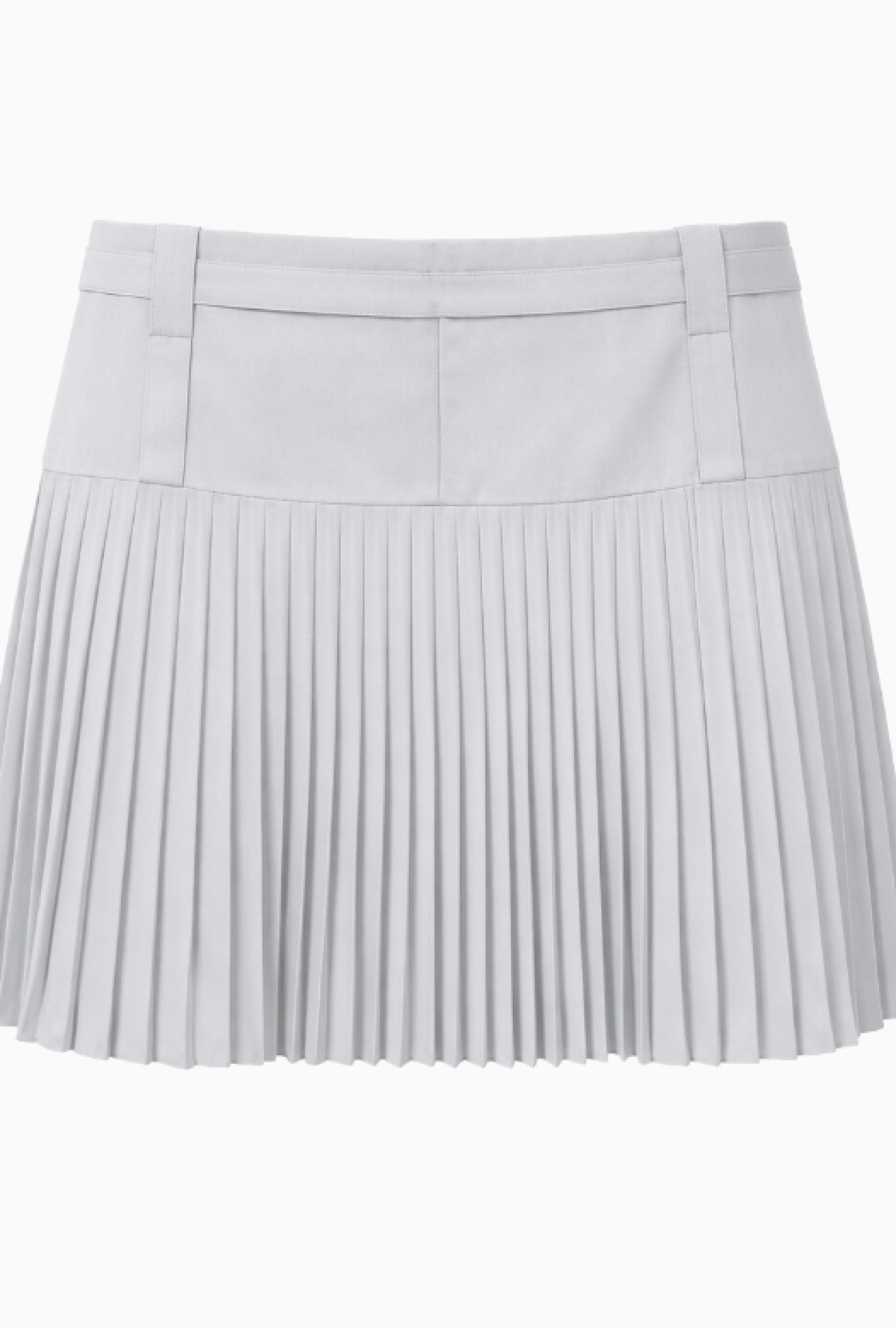 Jupe Plissé Gris Clair
