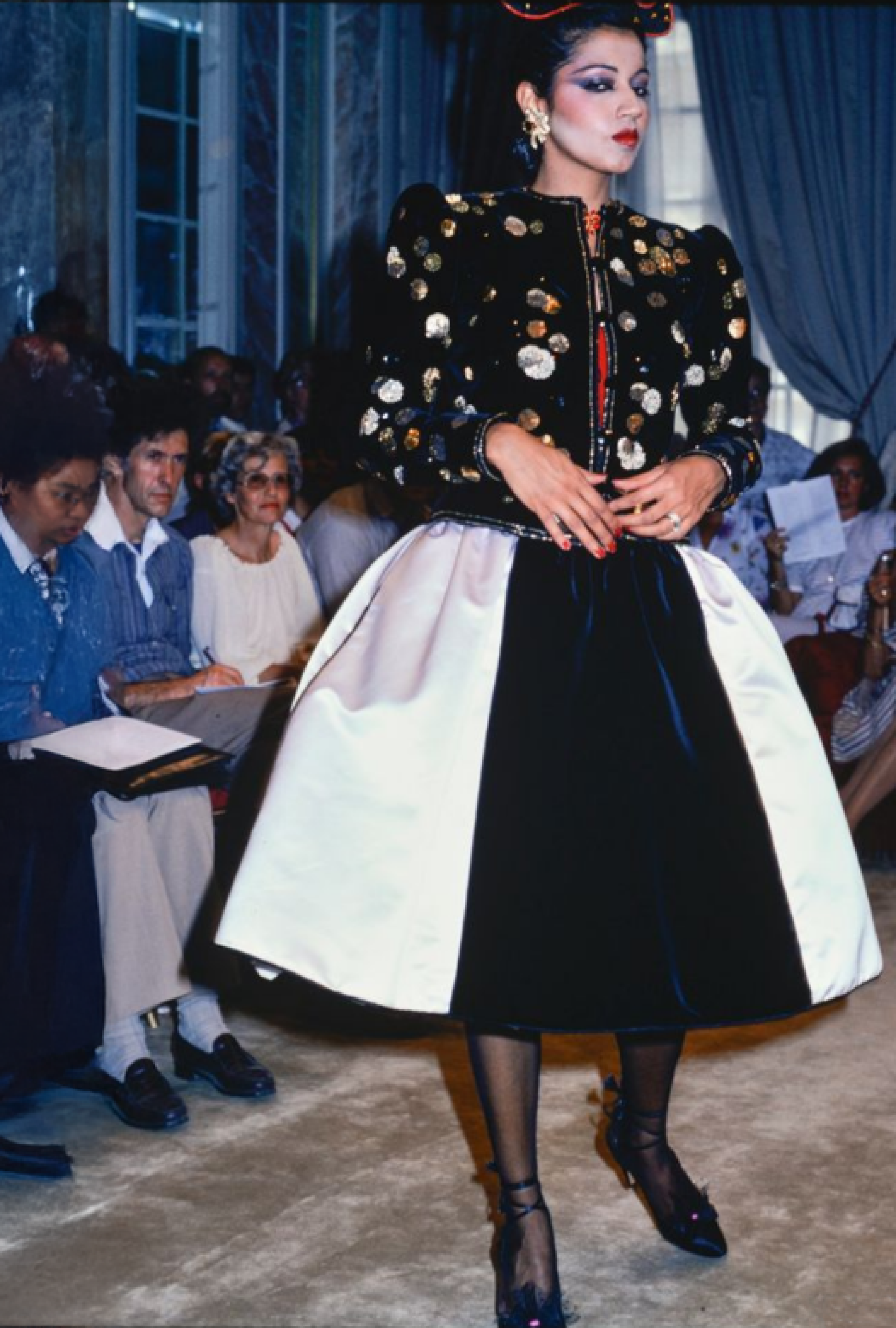 Veste Matelassée En Velours Noir Rive Gauche Circa  2006