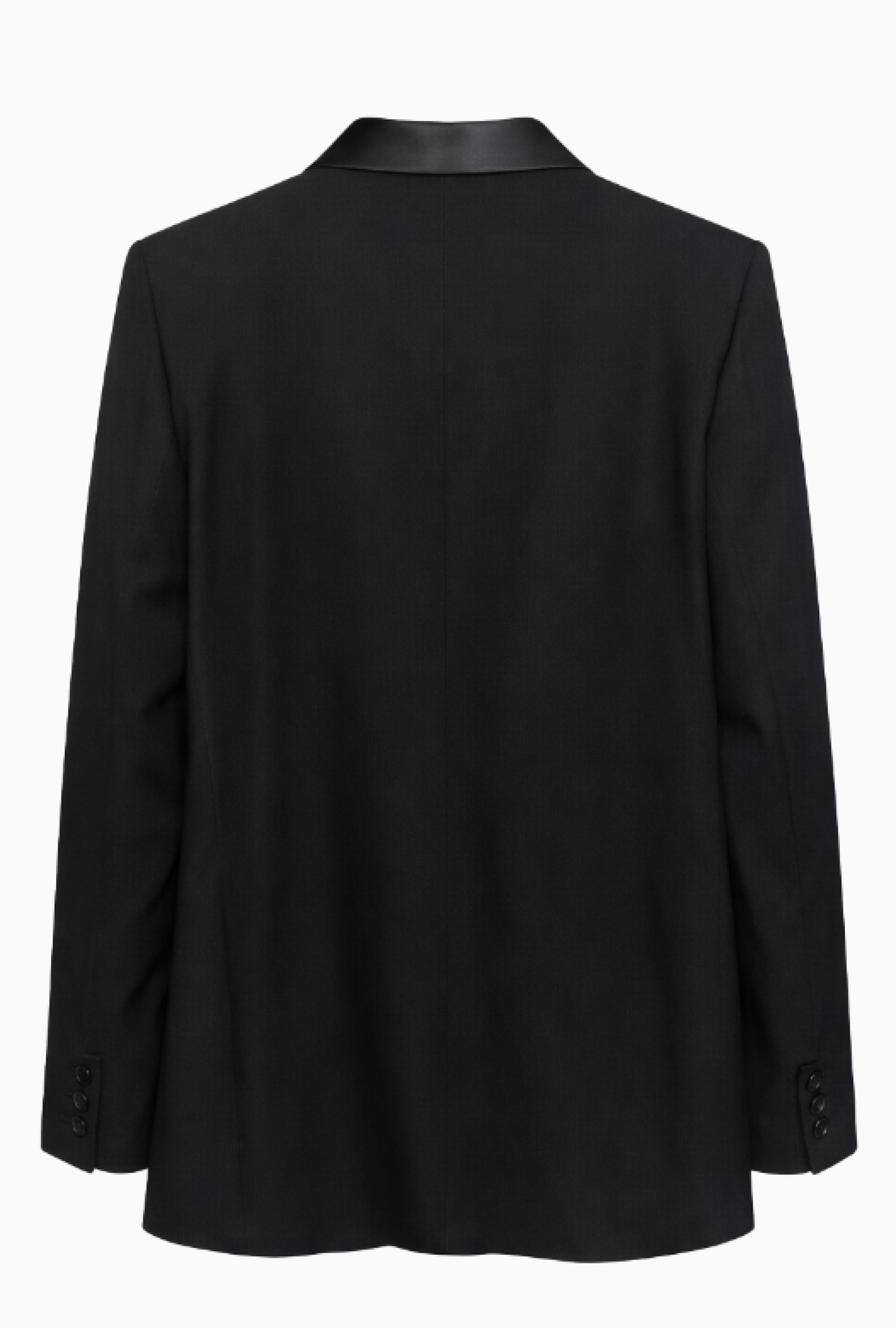 Veste Blazer Noir À Revers Satinés Rive Gauche FW1992