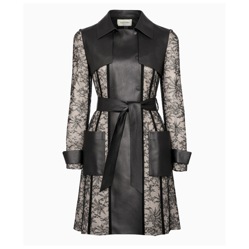 Manteau Ceinturé En Dentelle Et Cuir Resort 2011