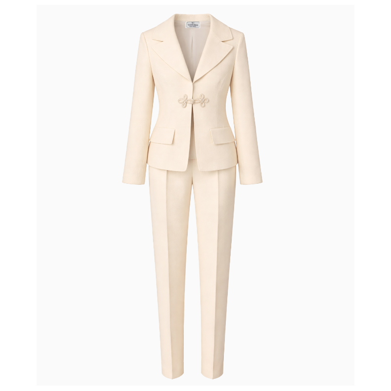 Ensemble Pantalon Tailoring Ivoire