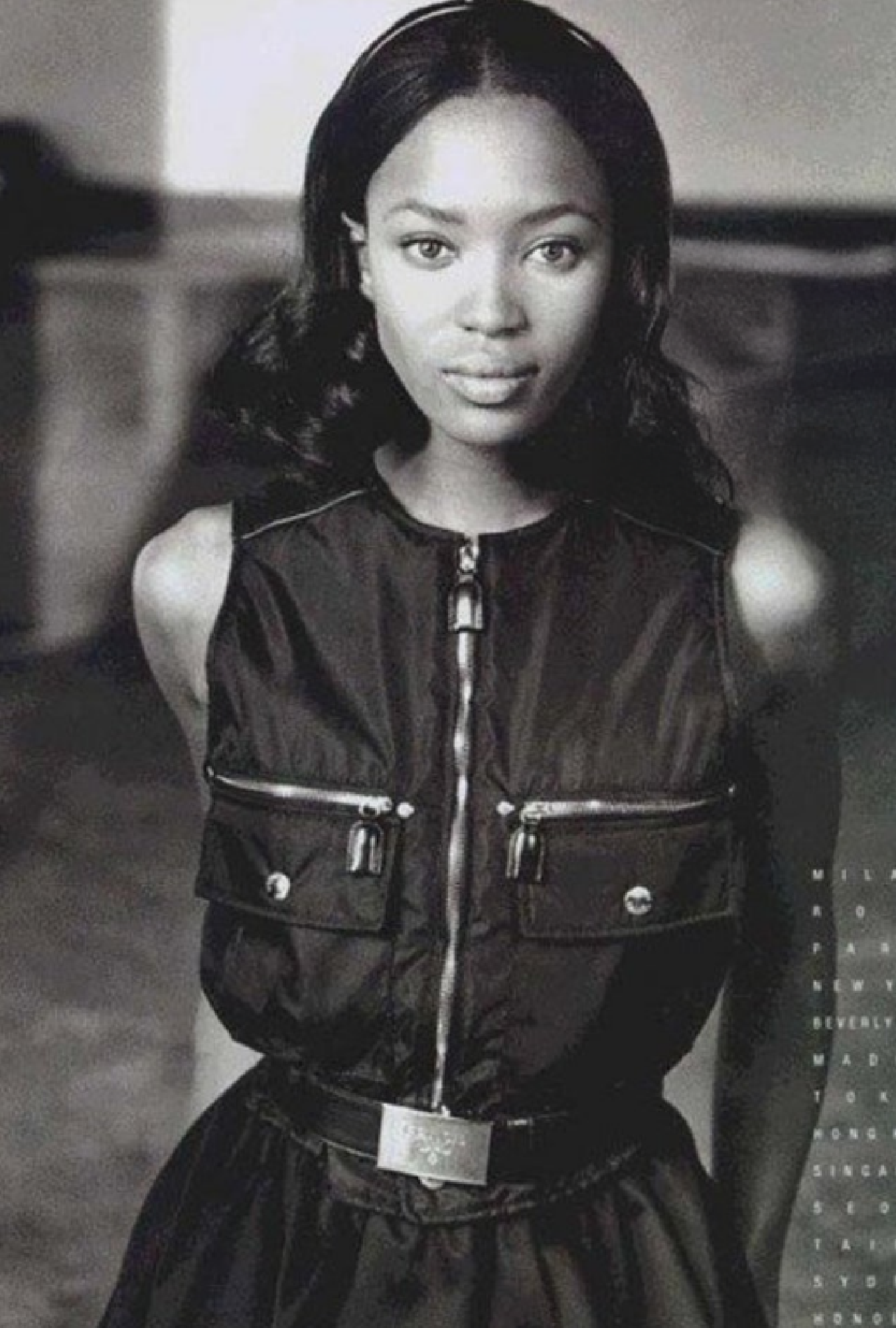 Gilet Prada Zippé Technique Noir Circa 1994