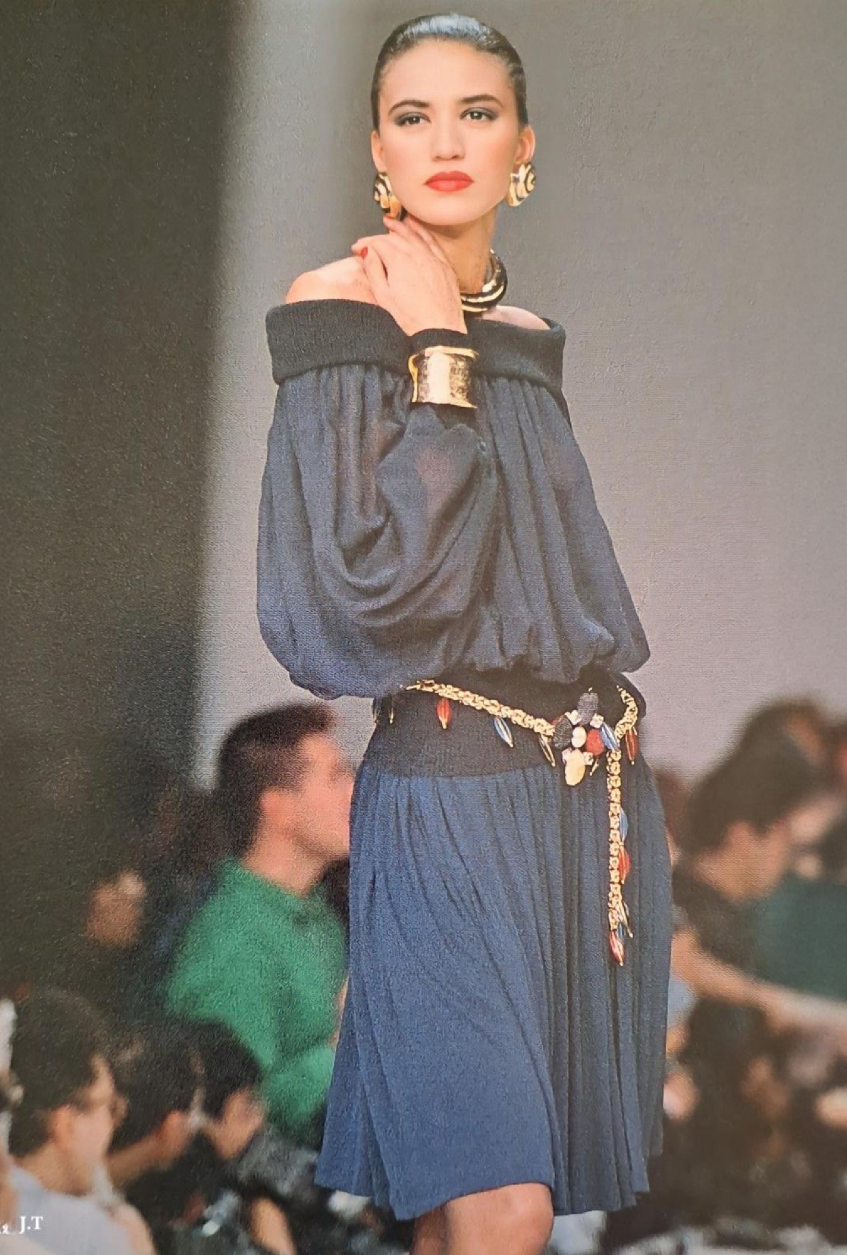 Top Yves Saint Laurent Mousseline Noire