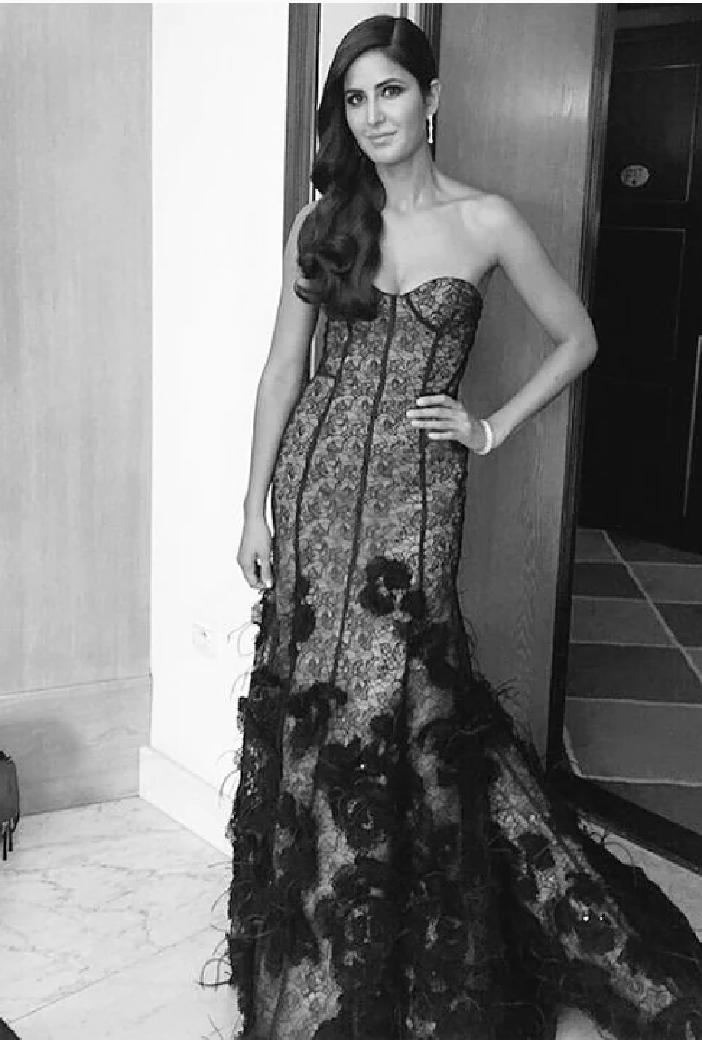 Robe Oscar de la renta Black Lace