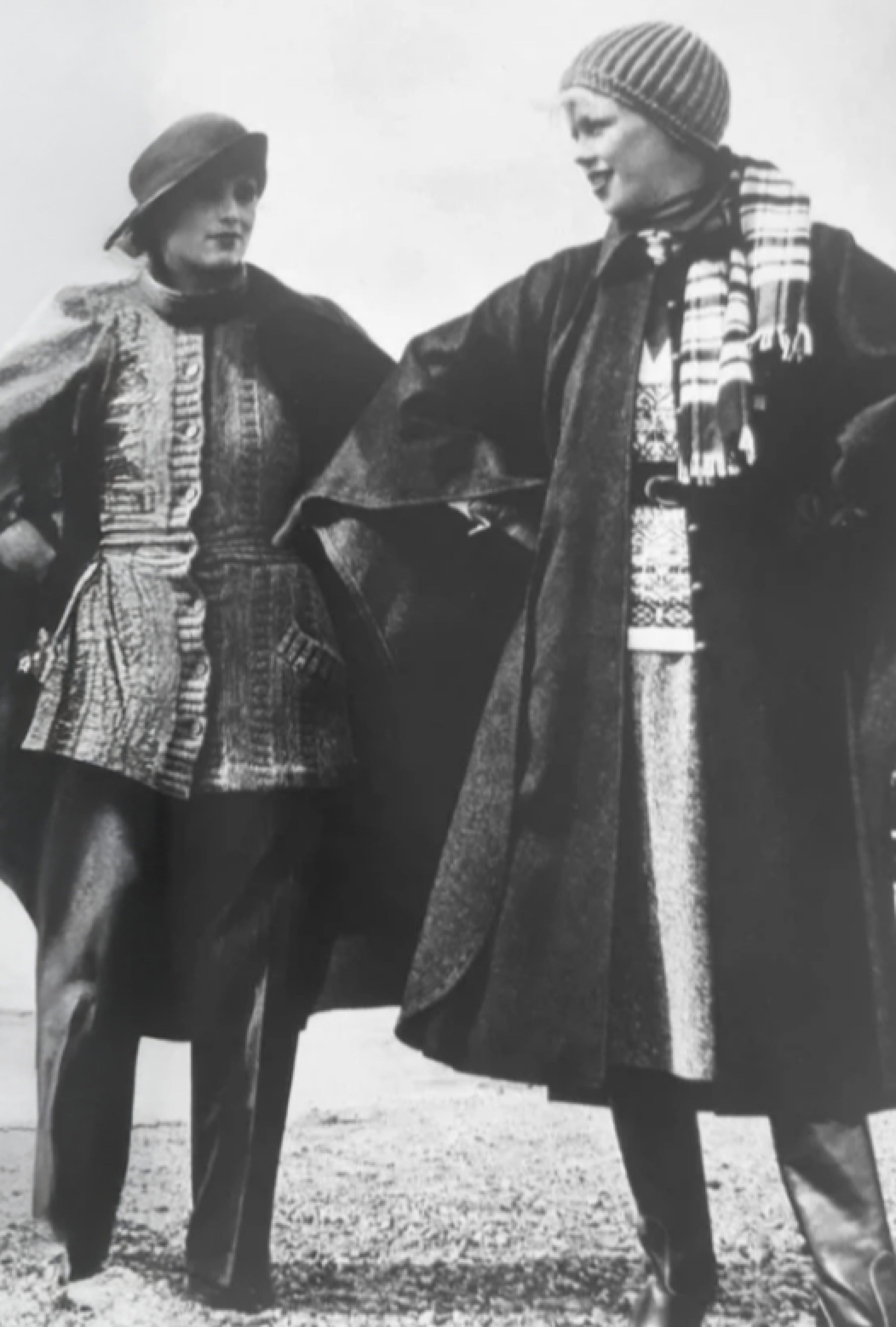 Manteau Cape Drapé Bleu Nuit Rive Gauche FW1975-76