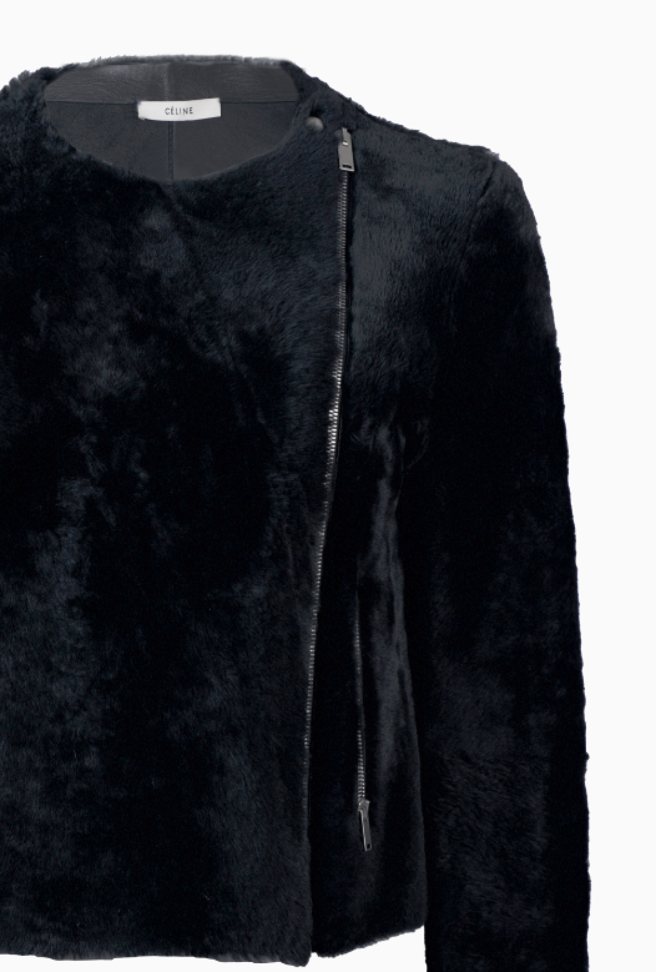 Veste Black Shearling par Phoebe Philo