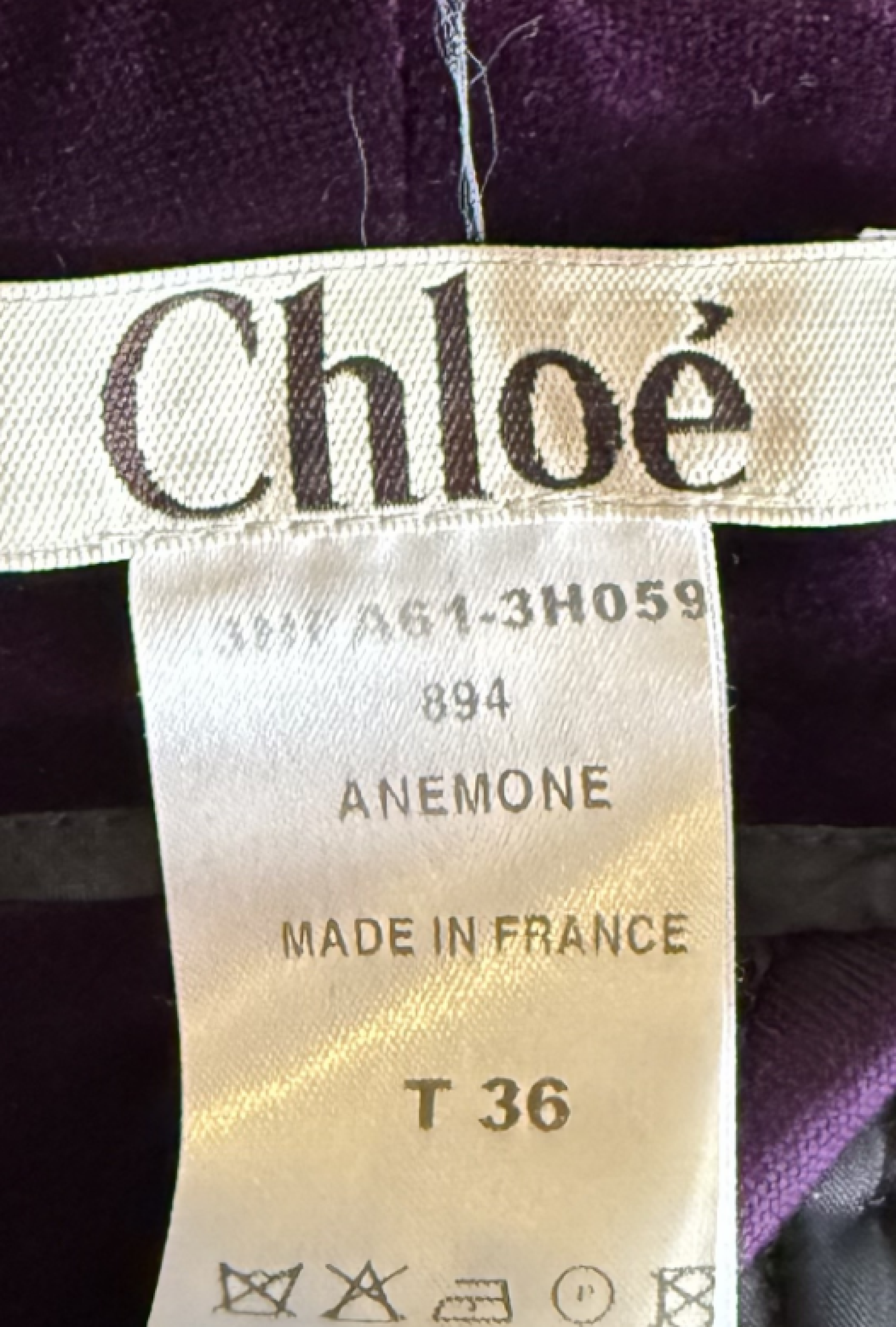 Pantalon Velours Prune FW2003 By Phoebe Philo