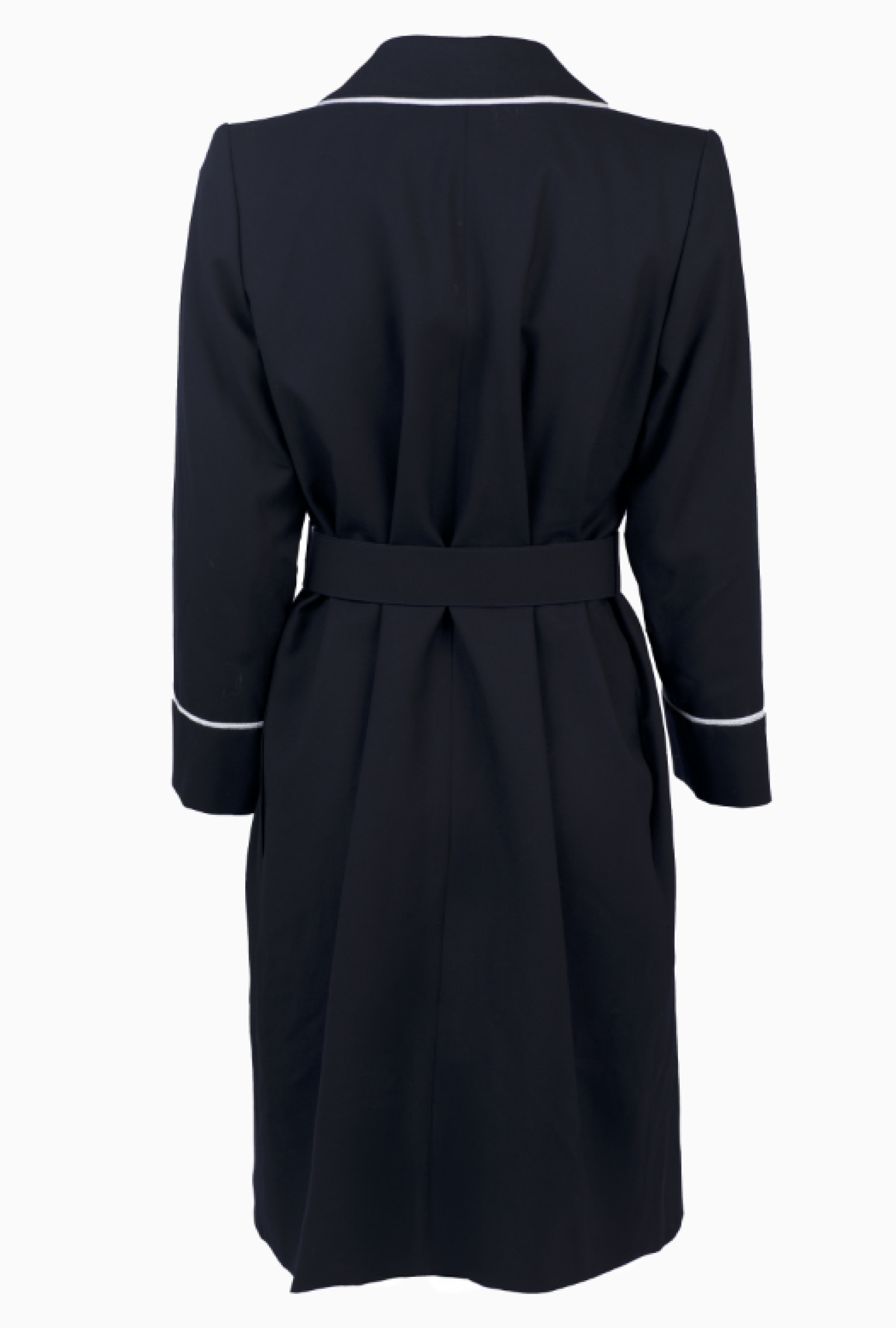 Manteau Ceinturé Noir Rive Gauche