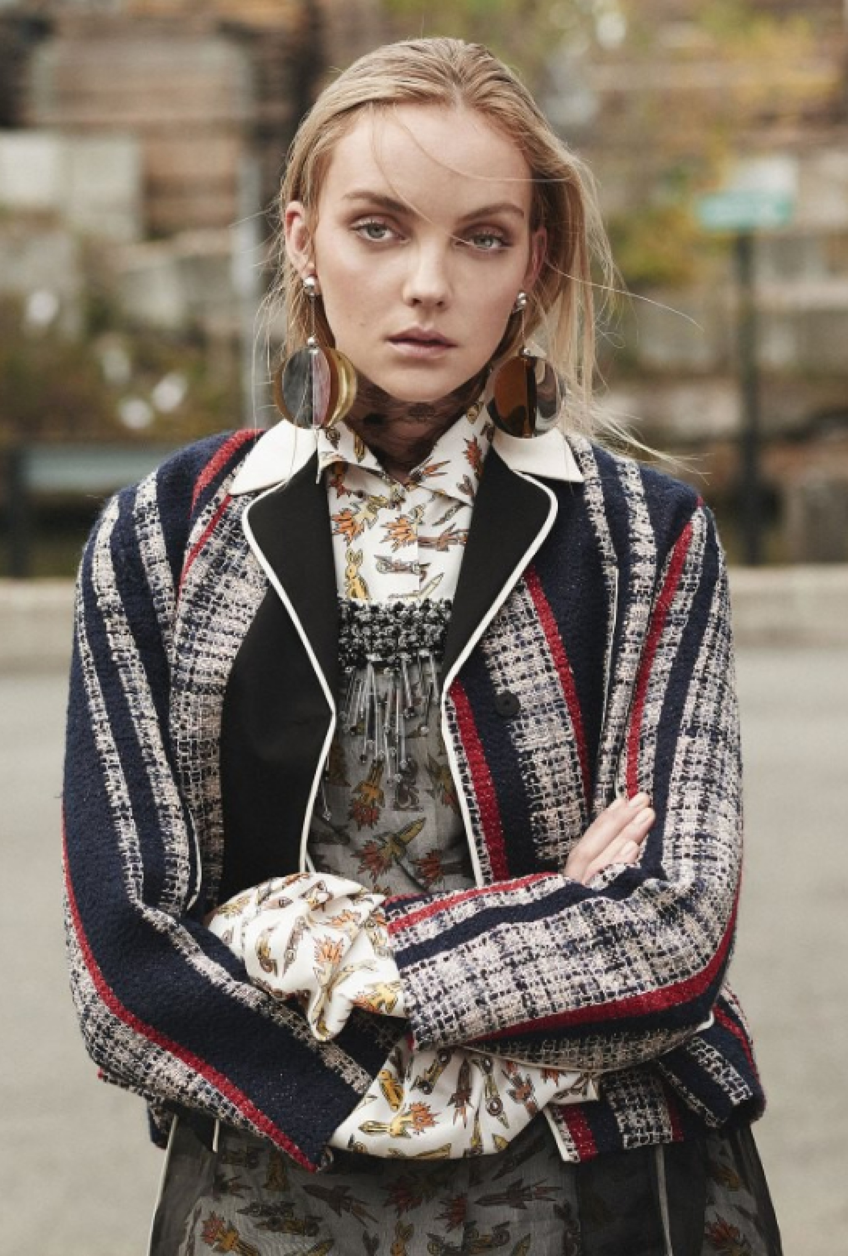 Veste Tweed Rayé SS2016