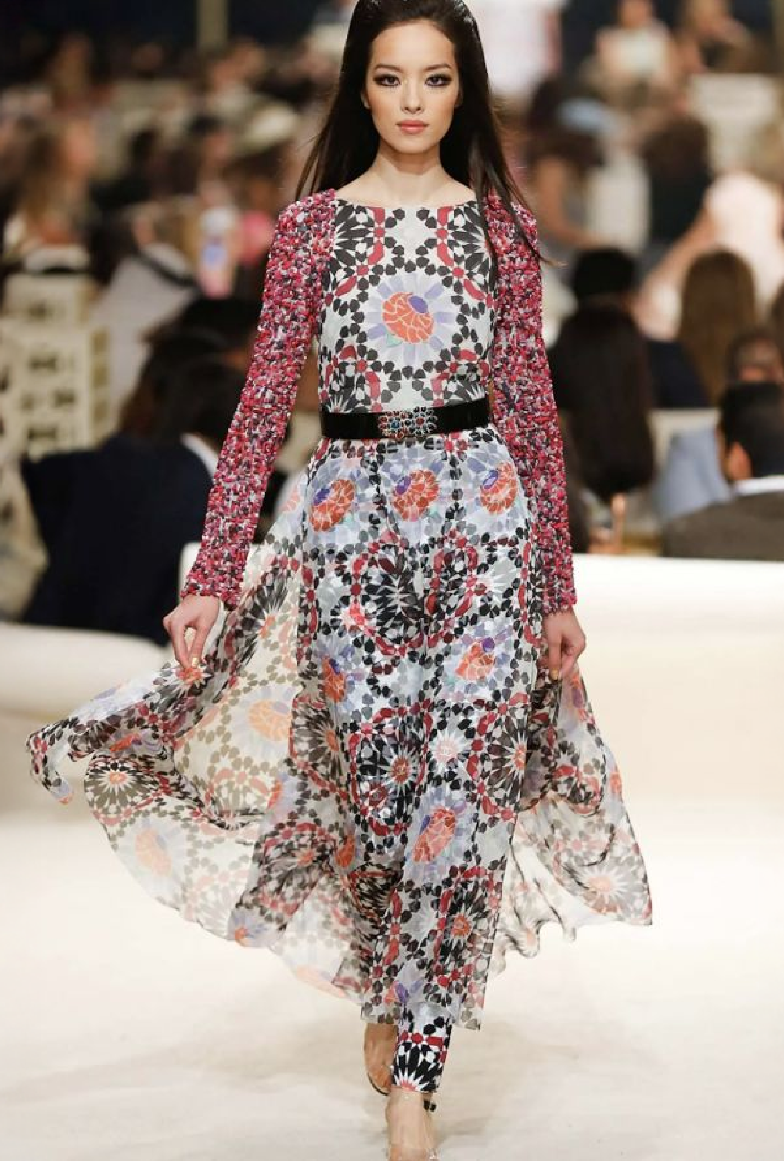 Robe Chanel Mousseline Imprimée Resort 2015