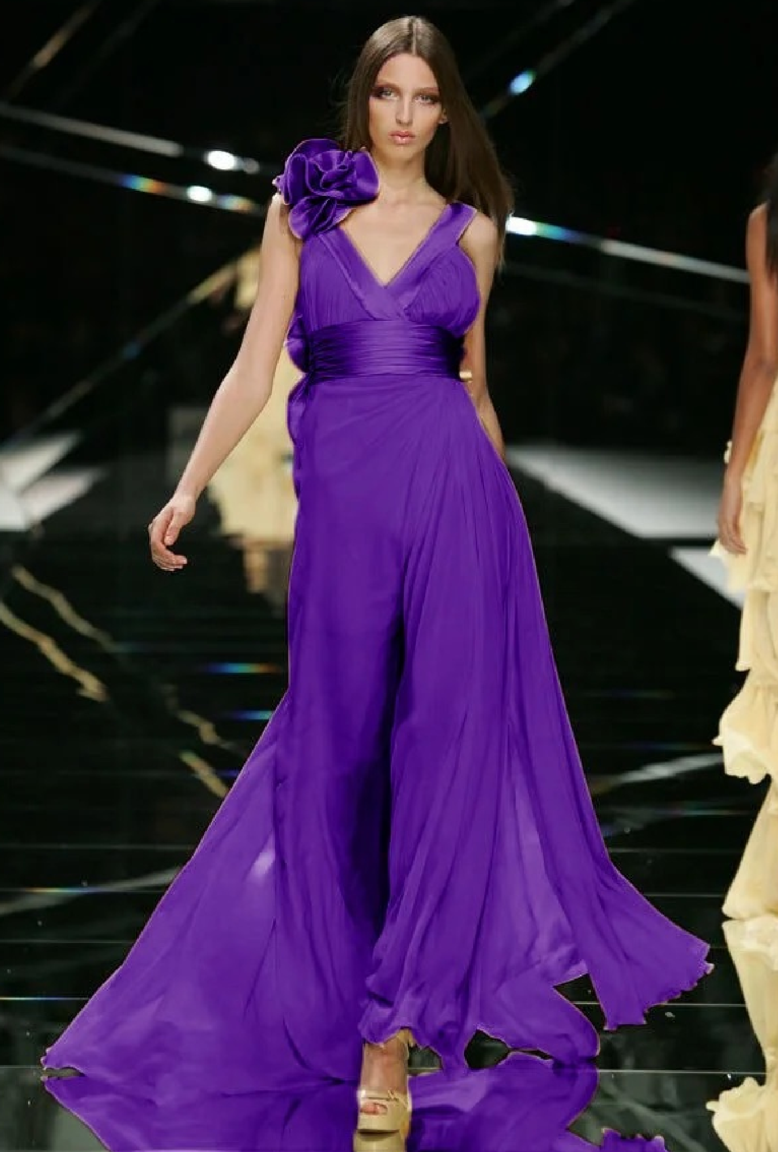 Robe Elie Saab Plissé Orchidée SS2008